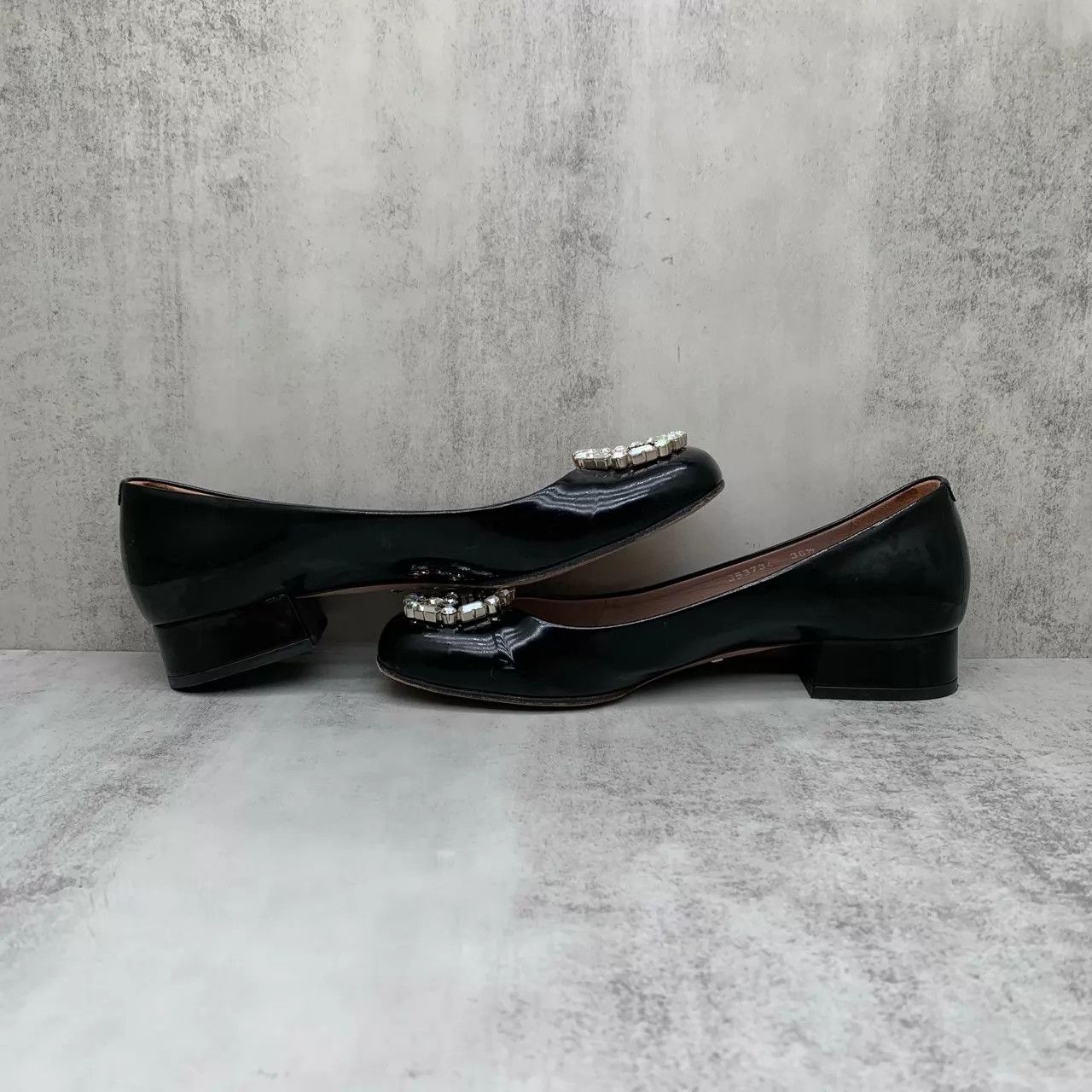 Gucci Gucci Black Patent Leather Crystal Sneaker EU 36.5 95new Size US 6 / IT 36 - 3 Thumbnail