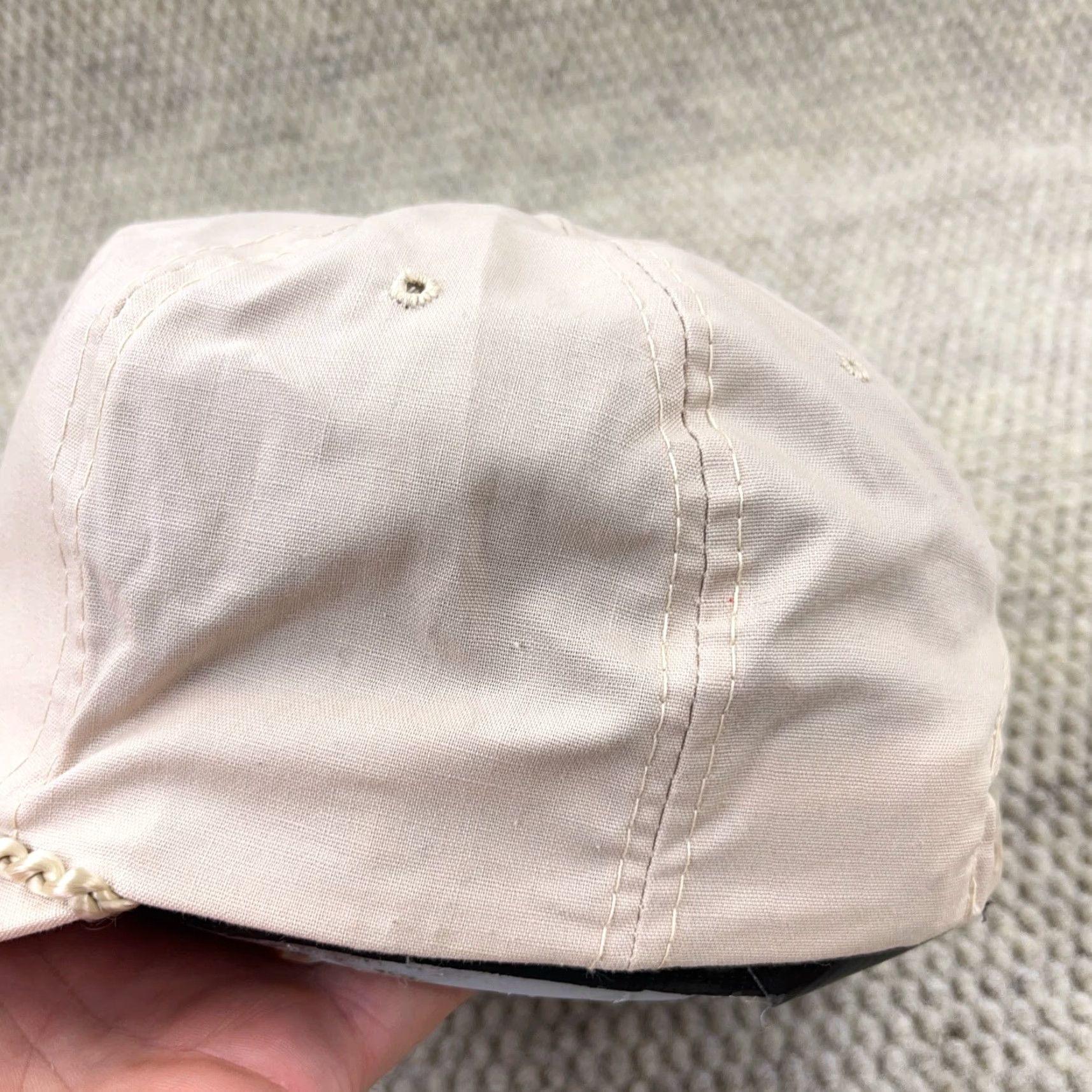 Vintage VINTAGE YoungAn Trucker Hat Beisge Beige 90s Advertising USA 80s 90s Railroad Logo Mens Hat Cap Cap/Trucker Hat Size ONE SIZE - 4 Thumbnail