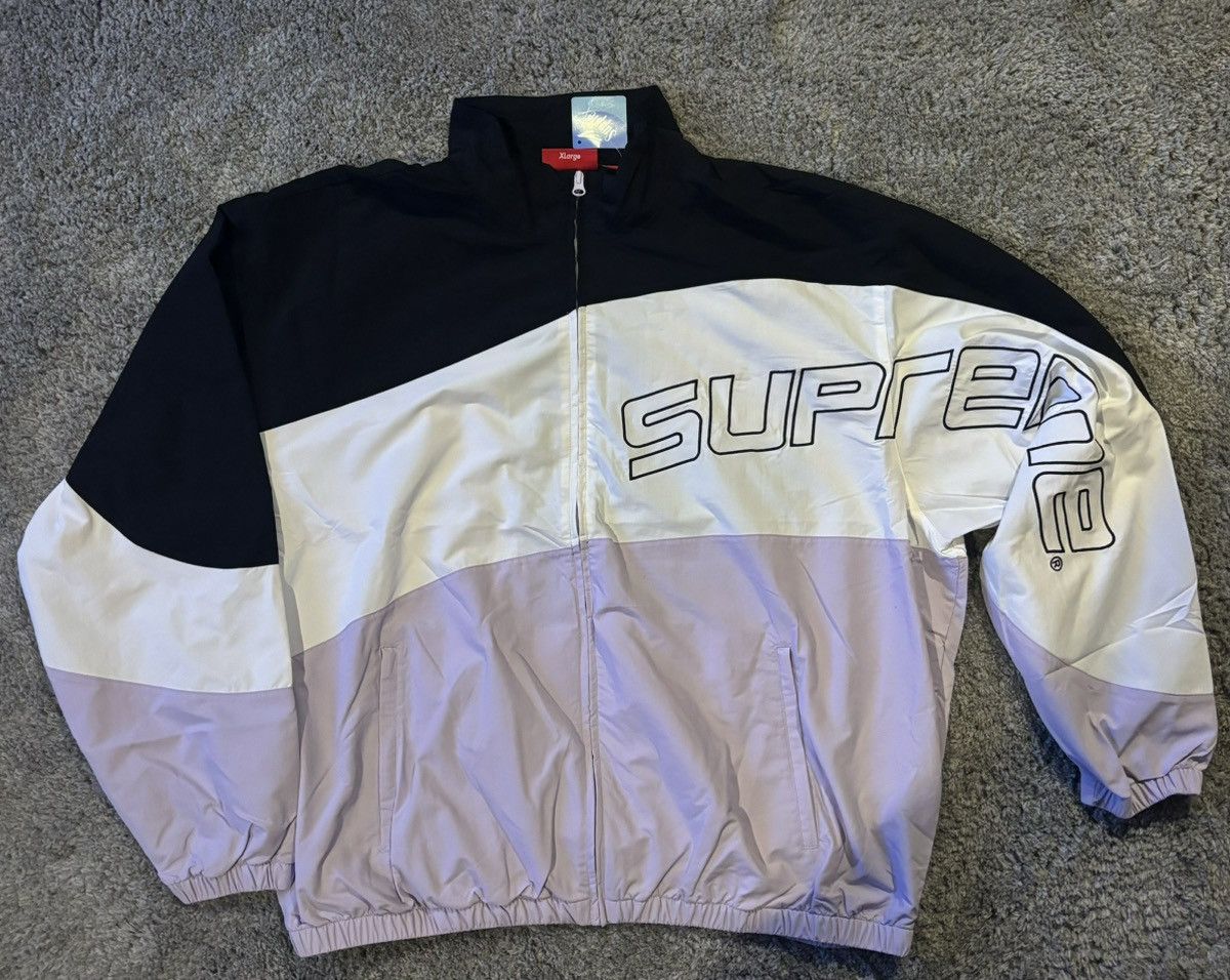 Image of Supreme Curve Track Jacket Light Purple, Men's (Size XL)