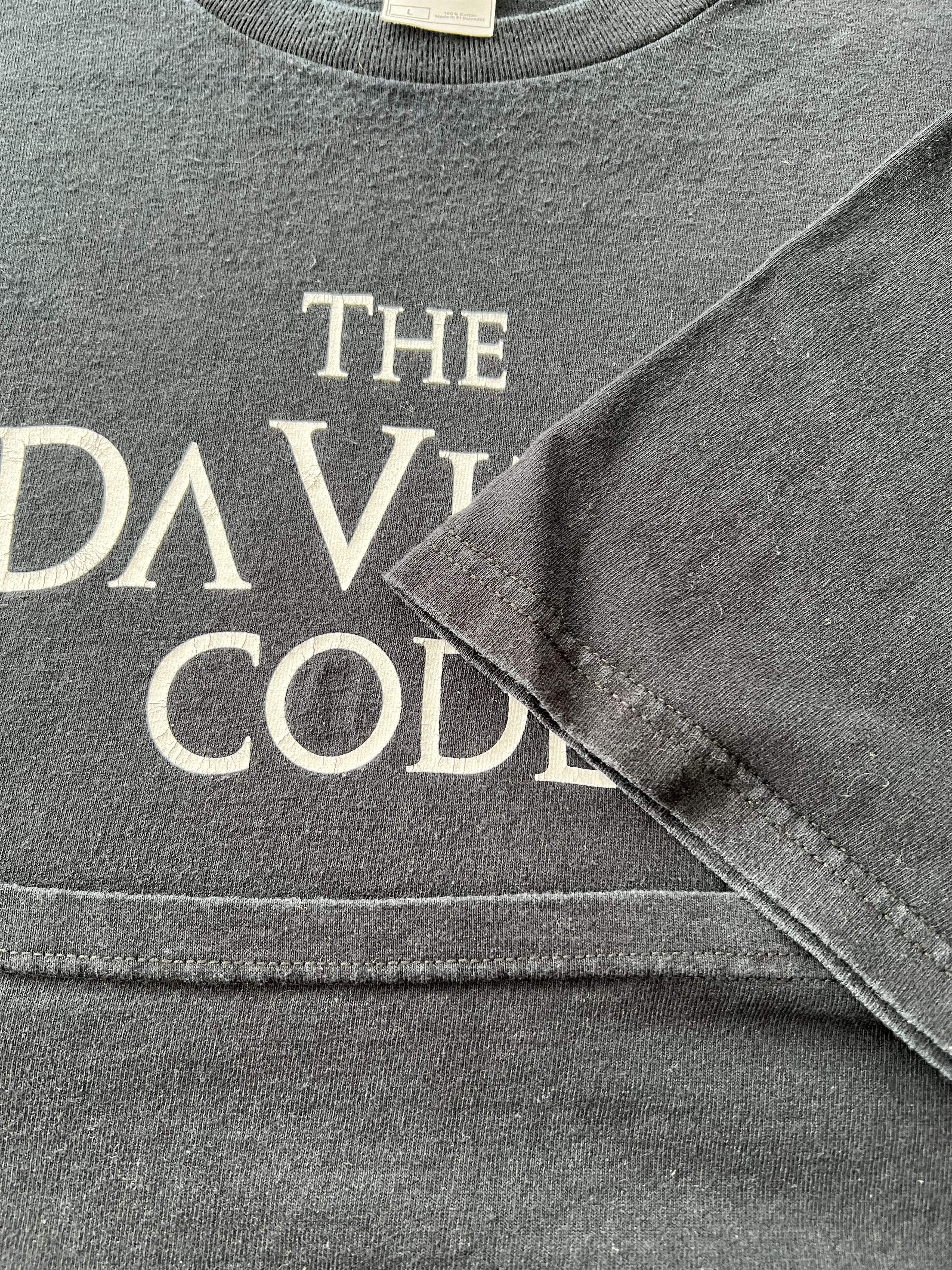 Vintage Vintage 2000s The Da Vinci Code Tom Hanks Movie Black Tshirt Size US L / EU 52-54 / 3 - 5 Thumbnail