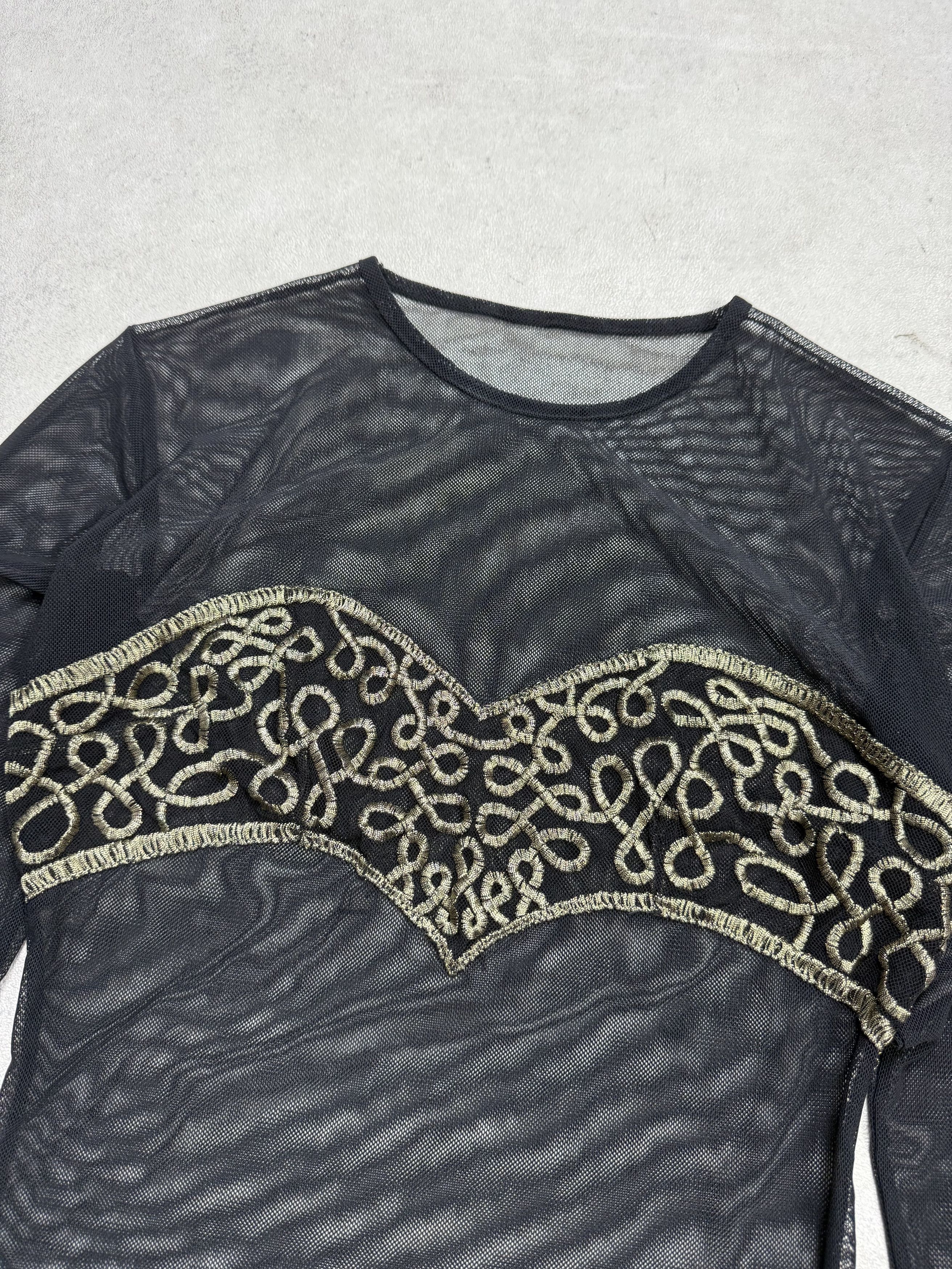 Vintage Vintage See Through Sheer Mesh Top Size S / US 4 / IT 40 - 3 Thumbnail