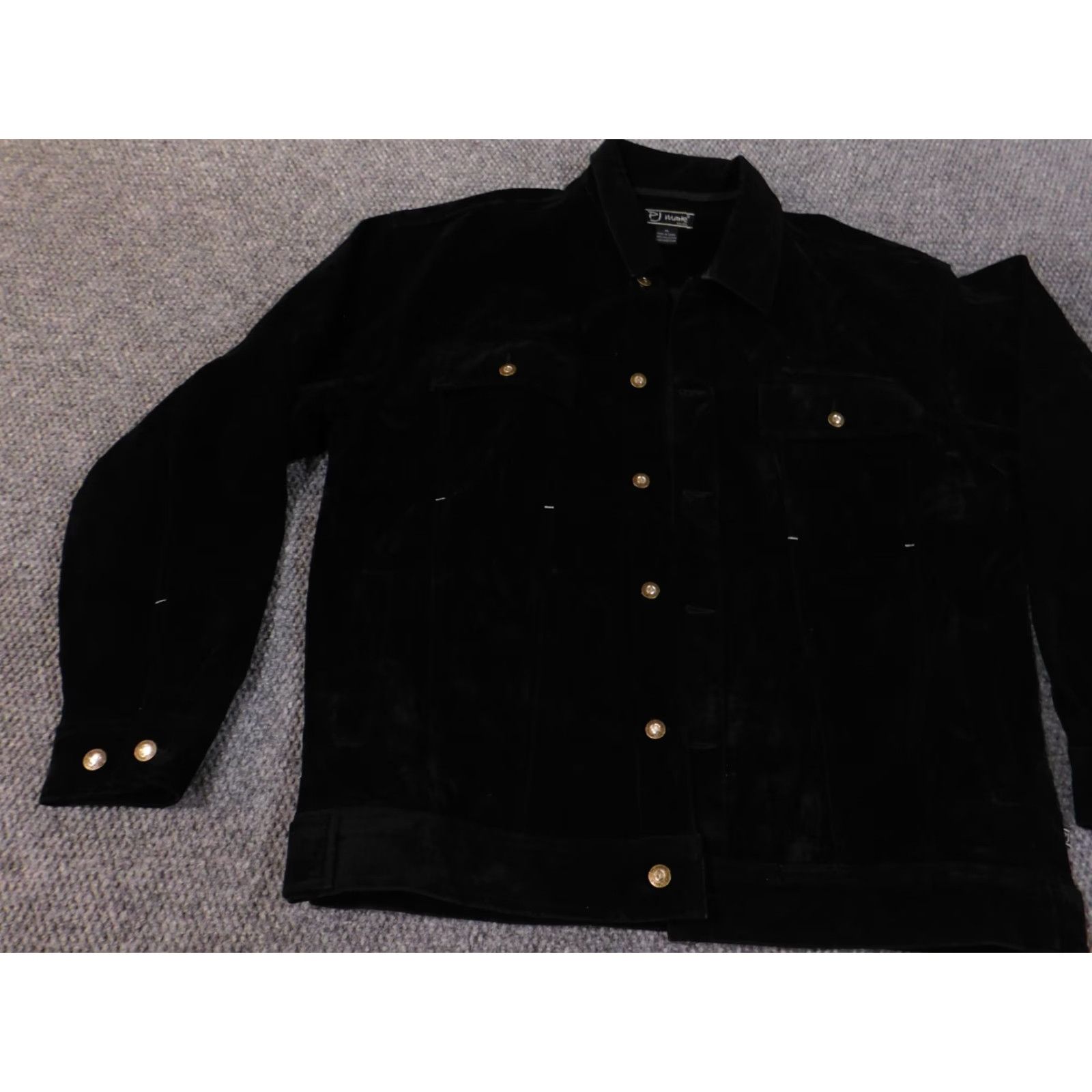 Etro PJ MARK Jacket XL Black Suede Bomber Jacket Vintage Classic Hip-Hop Mens Modern Casual/Lined Polyester Zip Mid-Length Velour Size US XL / EU 56 / 4 - 4 Thumbnail