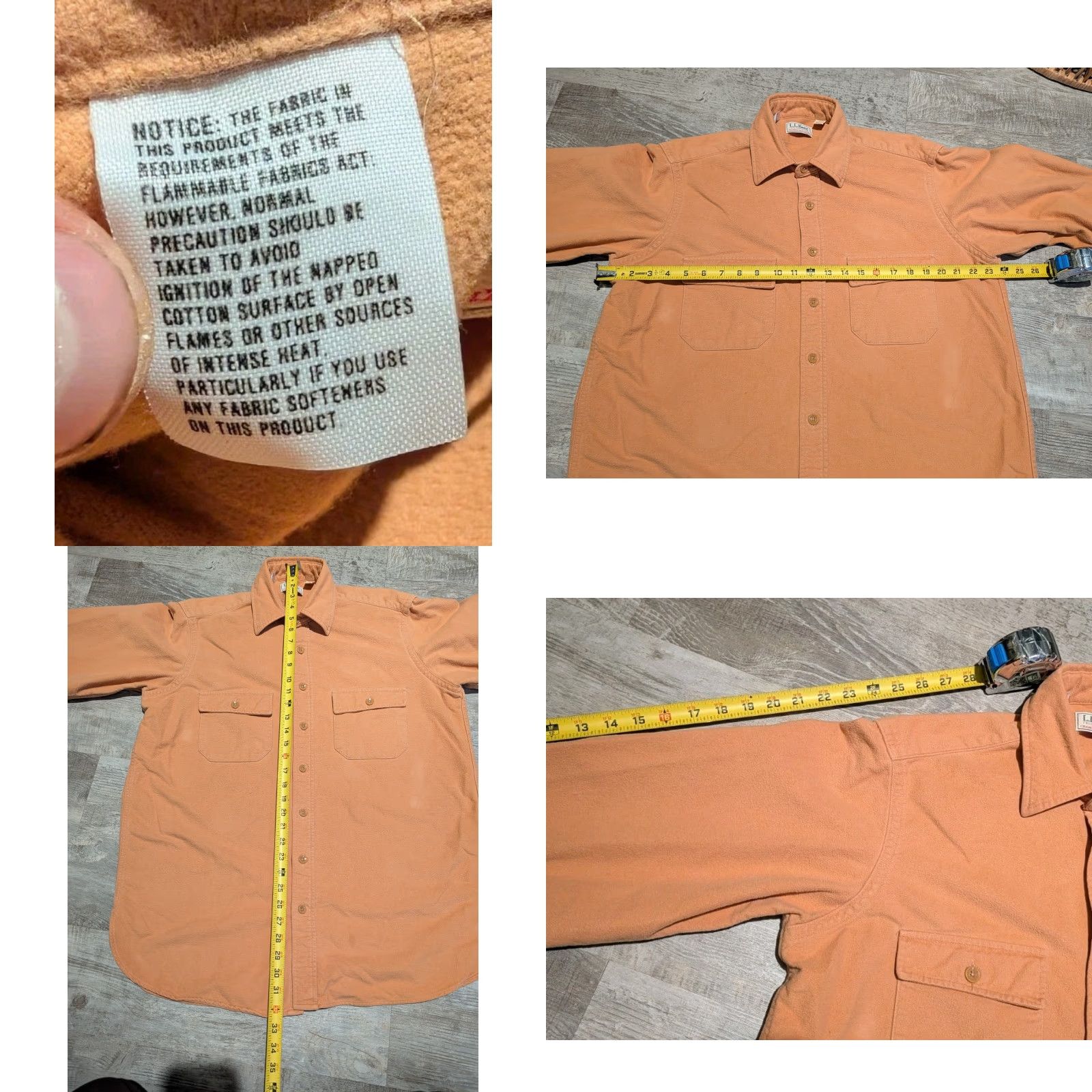 Vintage VINTAGE LL Bean Button-Up Shirt Mens Peach Chamois Cloth USA Made 16.5 L Tall Long Sleeve Solid Orange Size US L / EU 52-54 / 3 - 9 Thumbnail