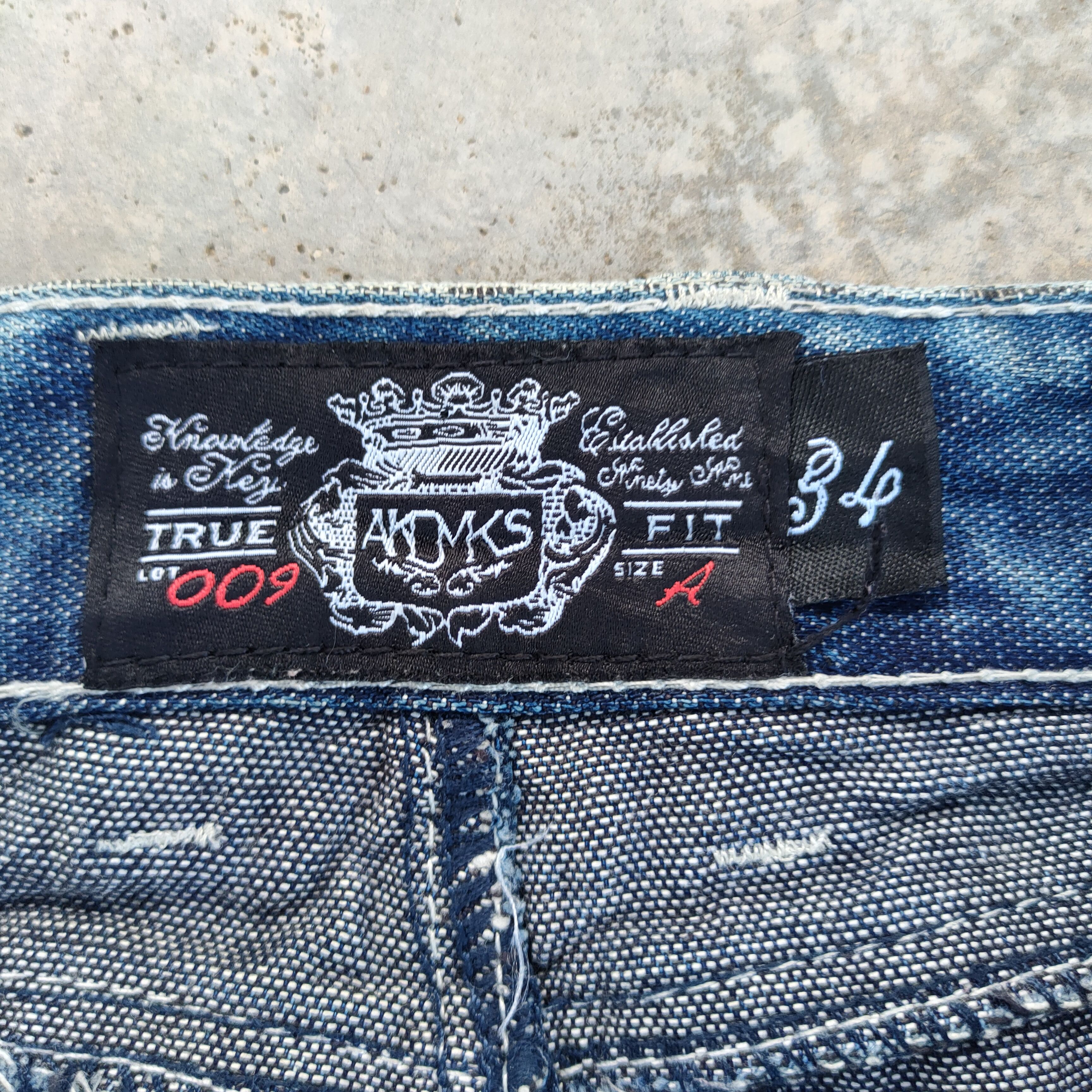 Akademiks × Japanese Brand × Jean VINTAGE AKADEMIKS FADED STORM DISTRESSED JEANS PANTS Size US 34 / EU 50 - 16 Thumbnail
