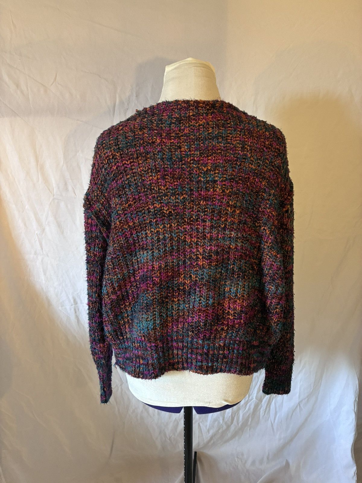 Other Chelsea & Theodore Multicolor Marled Knit V-Neck Sweater Size L / US 10 / IT 46 - 5 Thumbnail