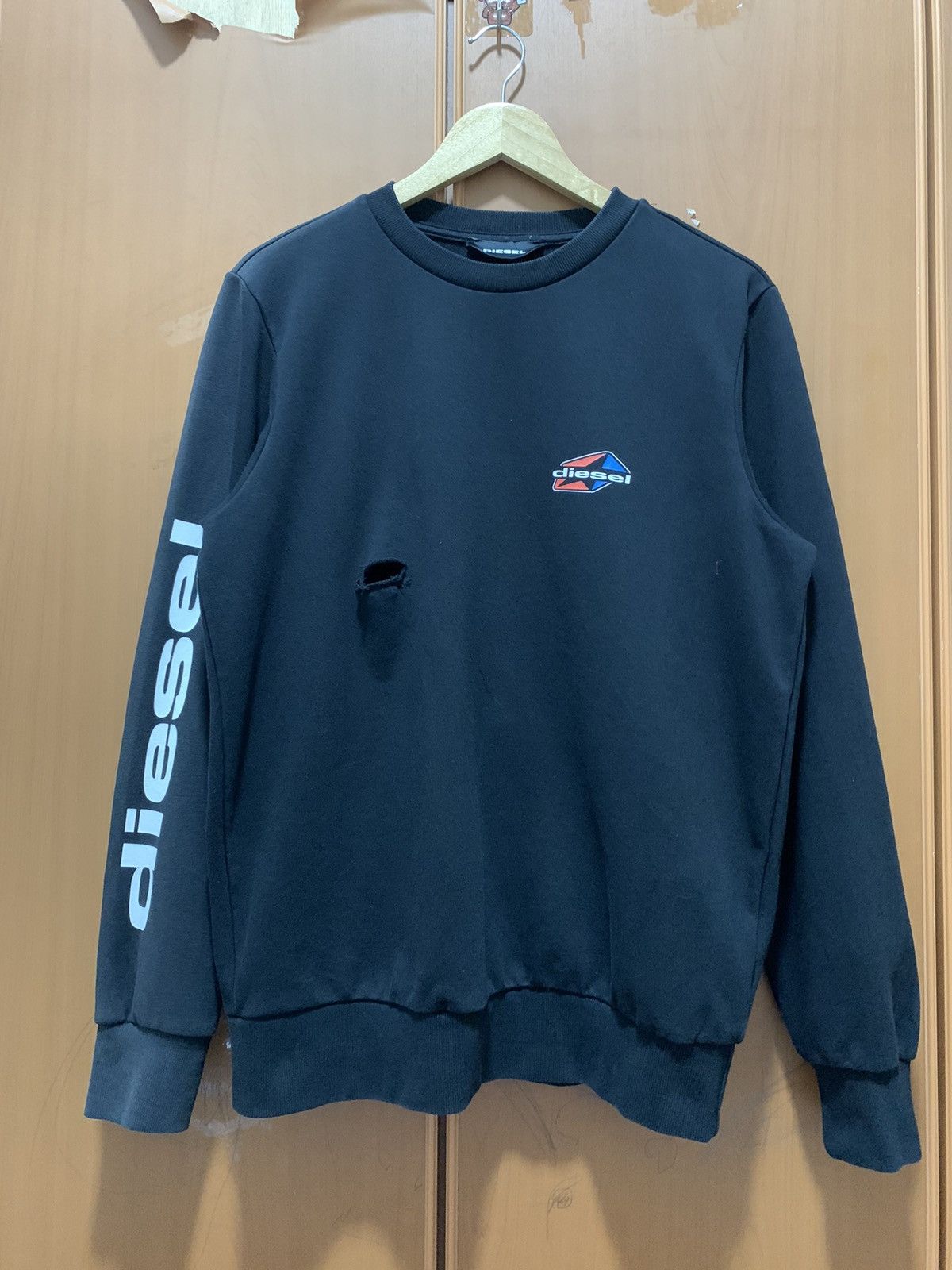 Diesel Vintage Diesel y2k Faded Distressed sweatshirt | Grailed