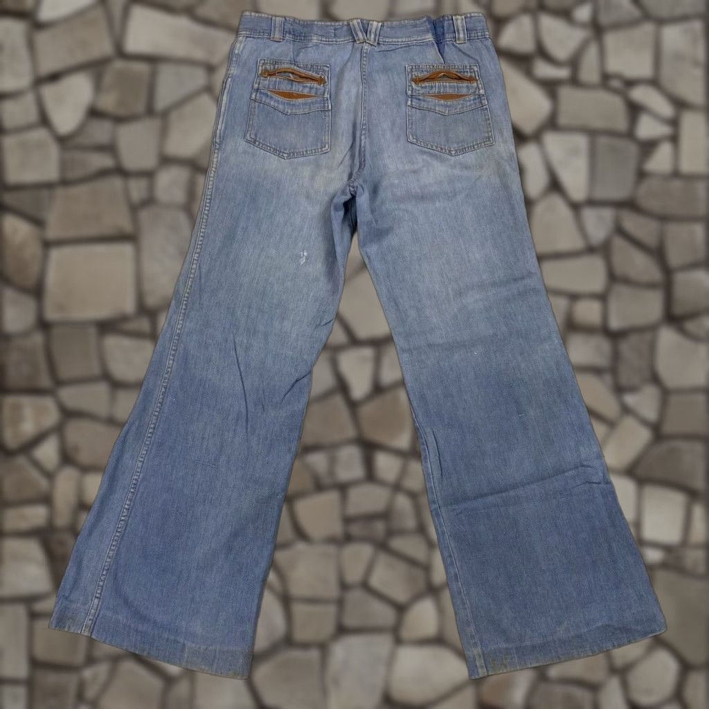 VINTAGE HUK-A-POO 1970s Disco Elephant Bell Bottom Pants Mens