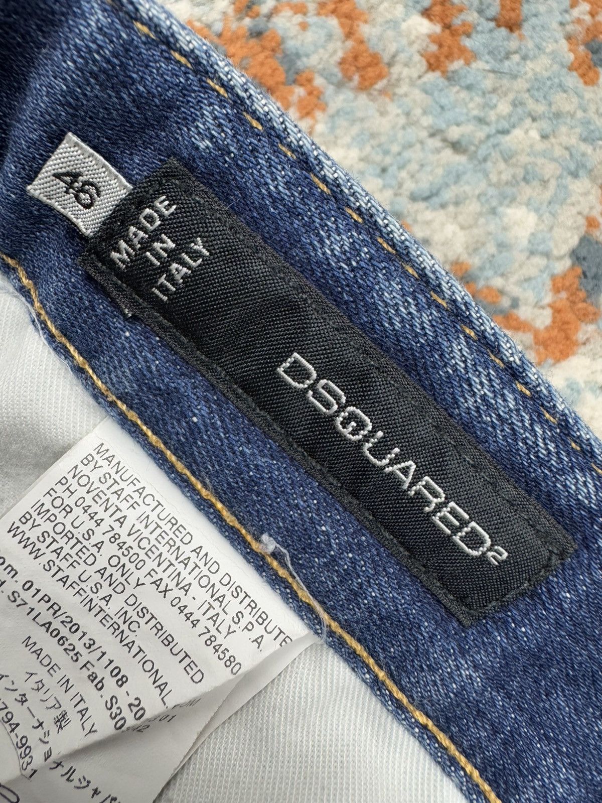 Designer × Dsquared2 × Vintage Vintage y2k Dsquared2 distressed paint splatter washed denim Size US 32 / EU 48 - 22 Thumbnail