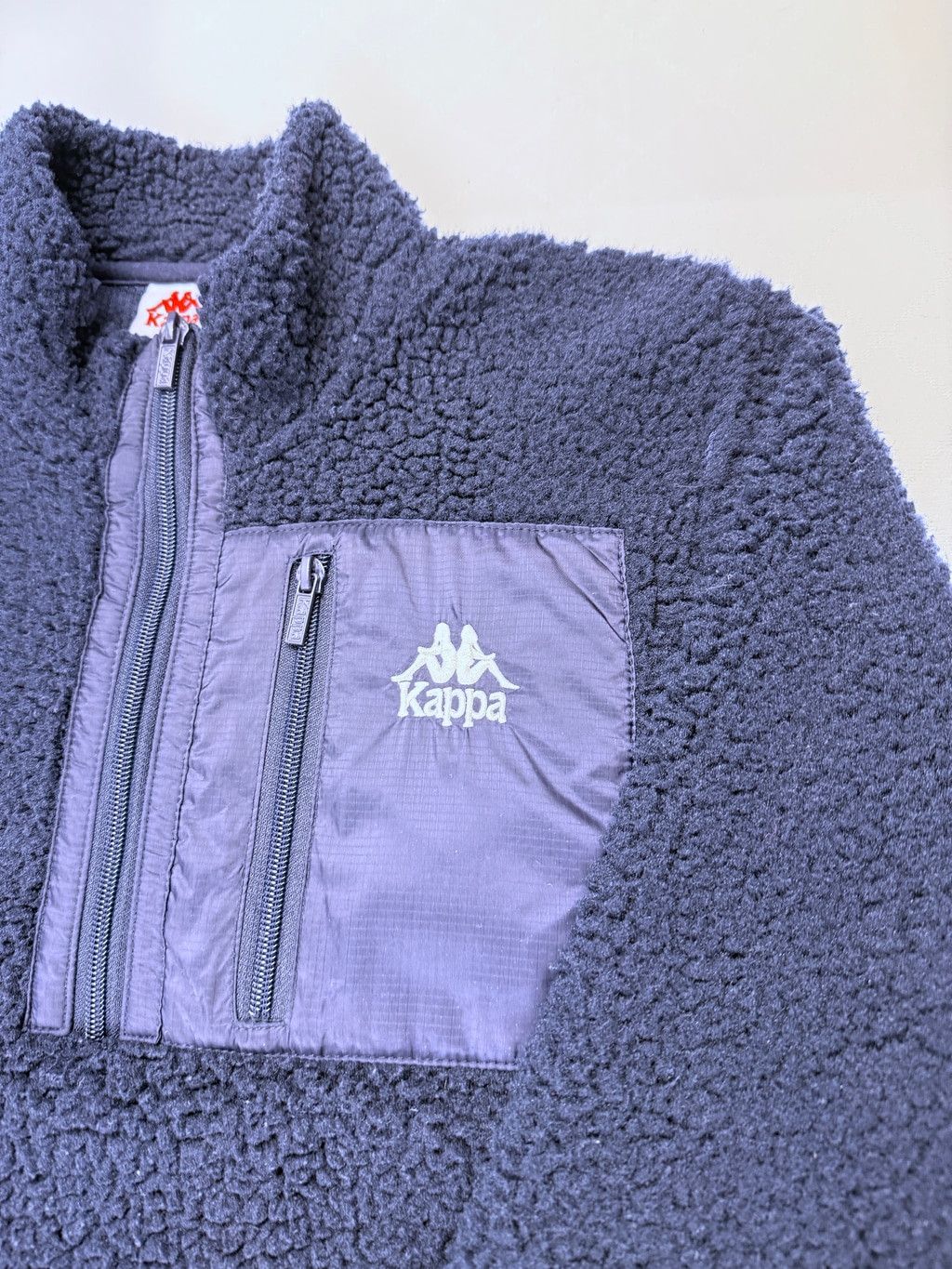 Kappa Kappa Iris Navy Fleece Quarter-Zip Sweatshirt Men Size S Size US S / EU 44-46 / 1 - 4 Thumbnail