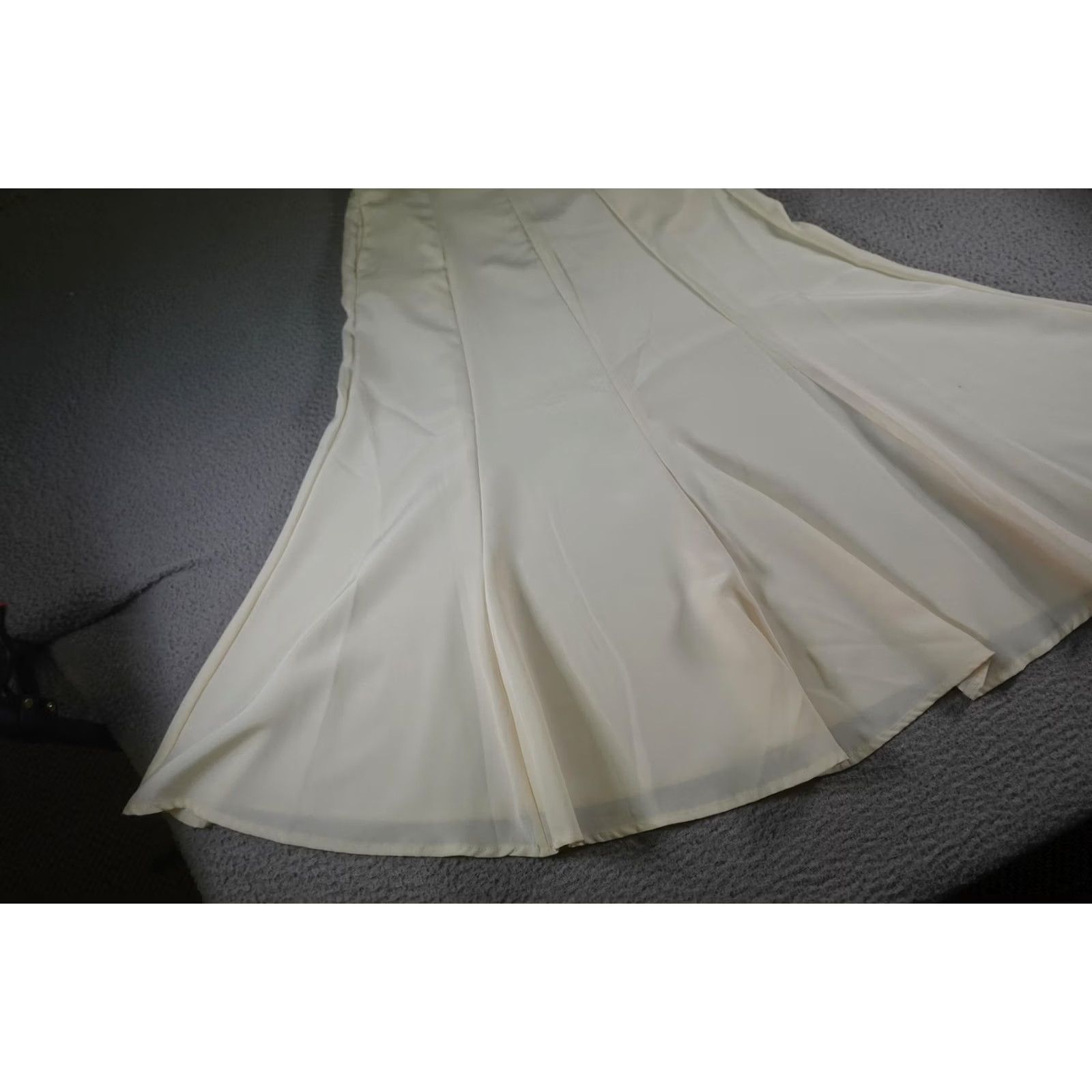 DANCER VINTAGE Western Skirt Womens Small White Cowgirl 90s Rodeo Square Dance Show USA 1849 Authentic Ranchwear Flare Long Lined Elastic Zip Womens Size 28" / US 6 / IT 42 - 7 Thumbnail