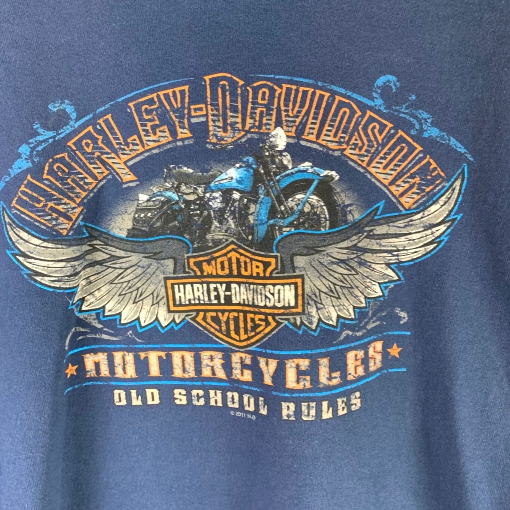 Harley Davidson Harley-Davidson Hoodie Mens XL Navy Blue Graphic Black Pearl Belize 2011 Size US XL / EU 56 / 4 - 2 Thumbnail