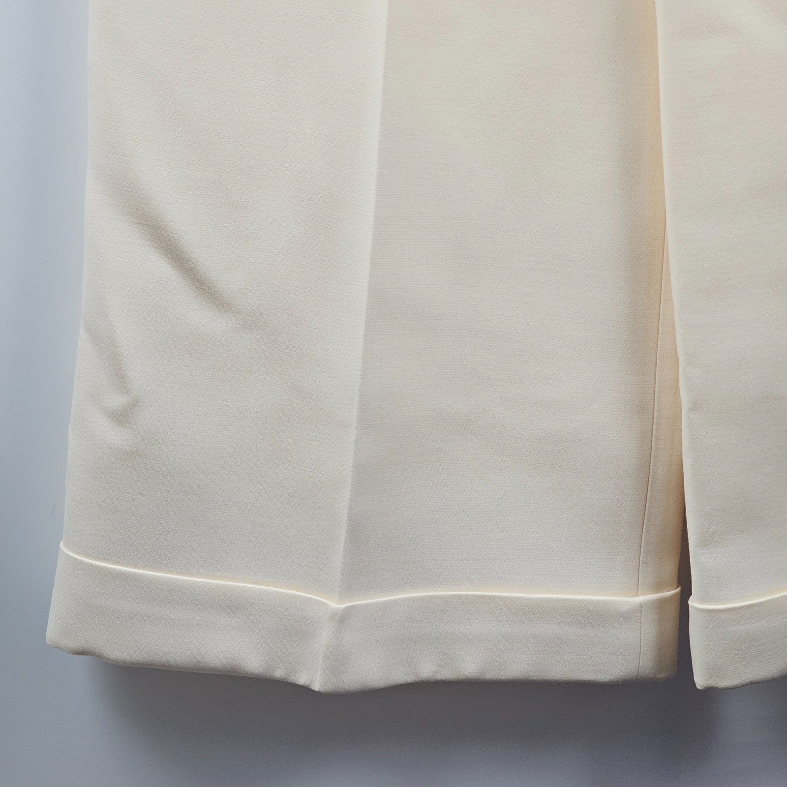 Dior DIOR $2600 Ecru Wool/Silk Flared Pants New & Authentic (Wome Size 26" / US 2 / IT 38 - 3 Thumbnail