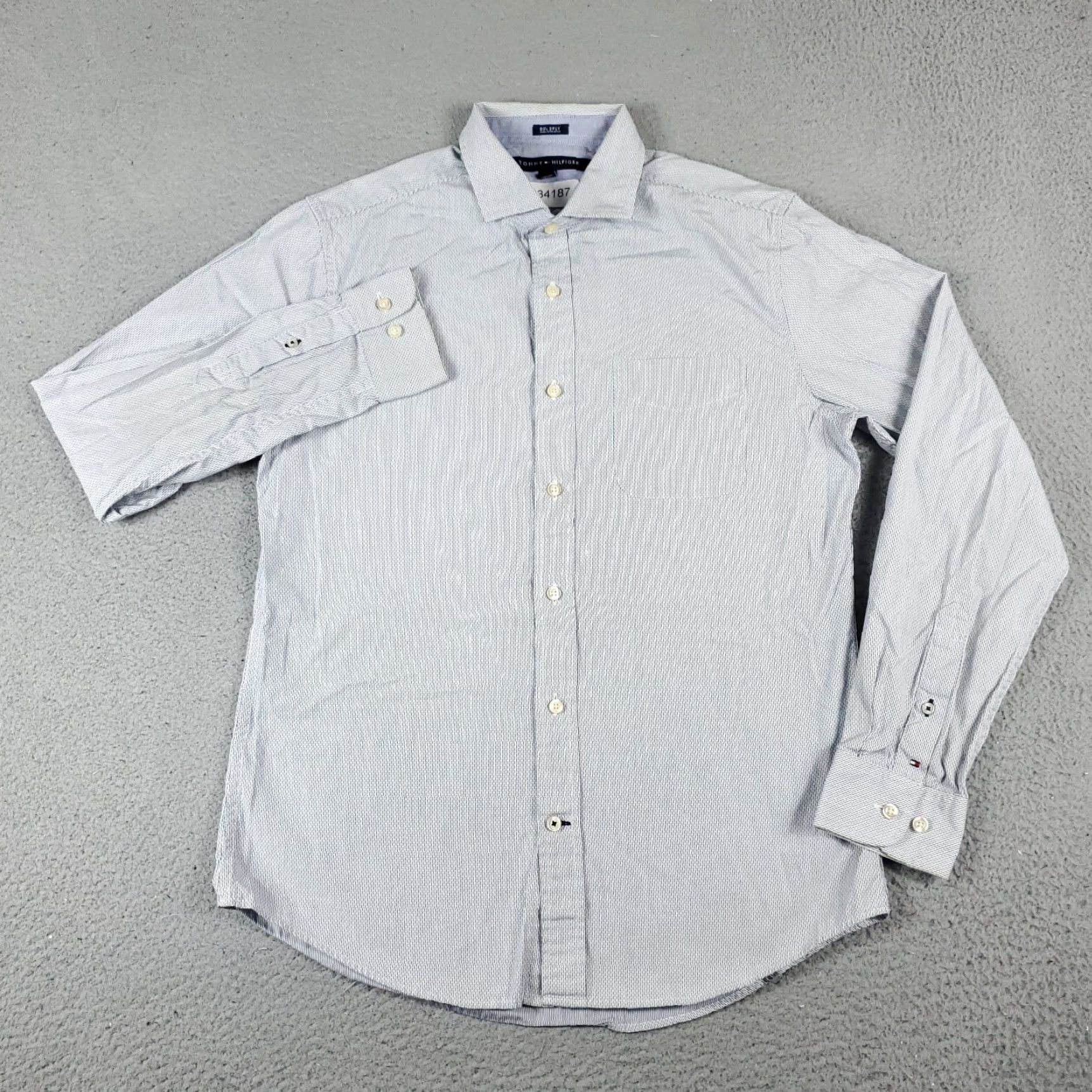 Tommy Hilfiger Tommy Hilfiger Shirt Mens Medium Blue Button-Up Casual Long Sleeve Collared Classic Fit Everyday Wear with Logo Details Size US M / EU 48-50 / 2 - 2 Thumbnail