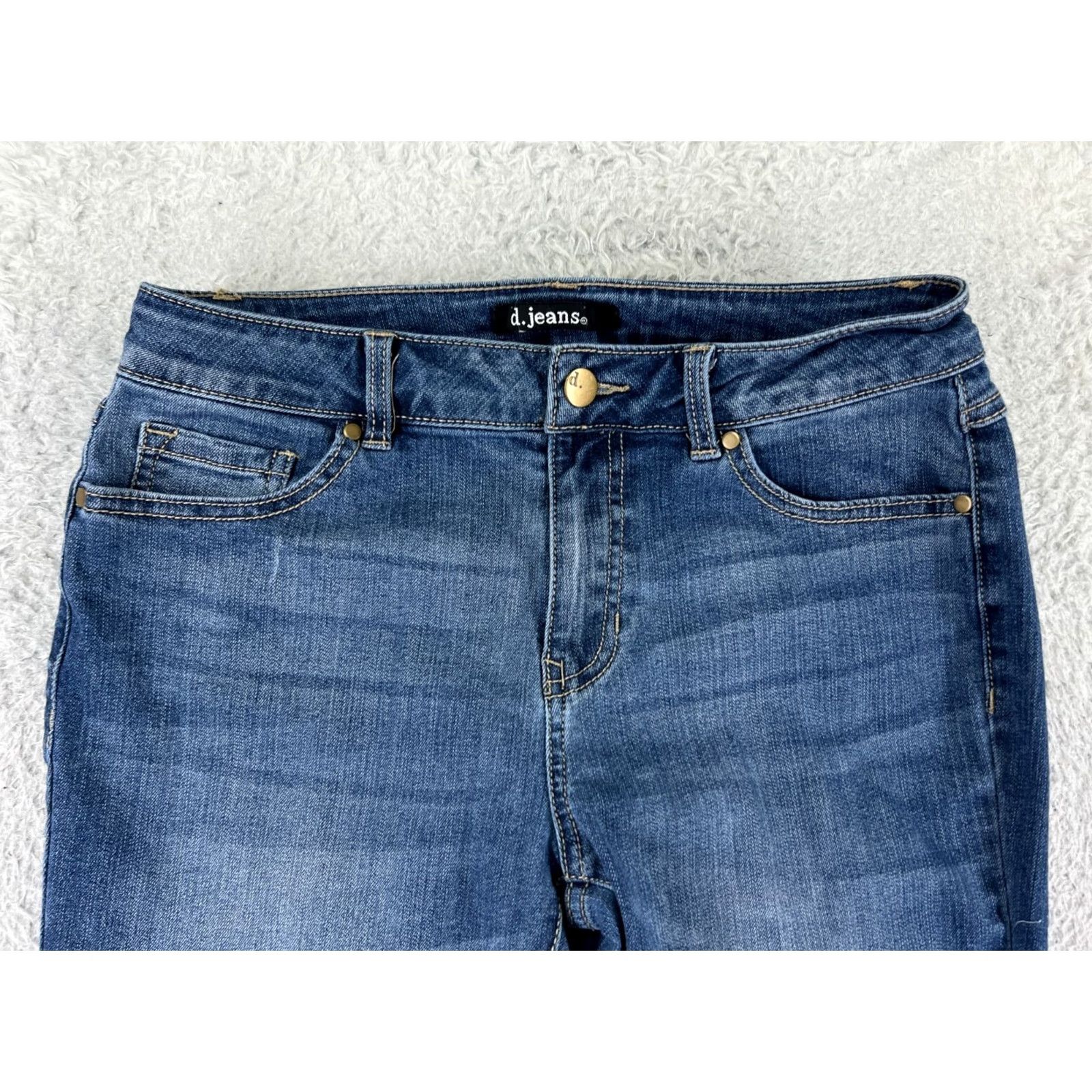 Denime D.Jeans Denim Jeans Flared Pant Womens 6 Blue Mid Rise Zip Fly Cotton Hippie Vintage? Size 28" / US 6 / IT 42 - 6 Thumbnail