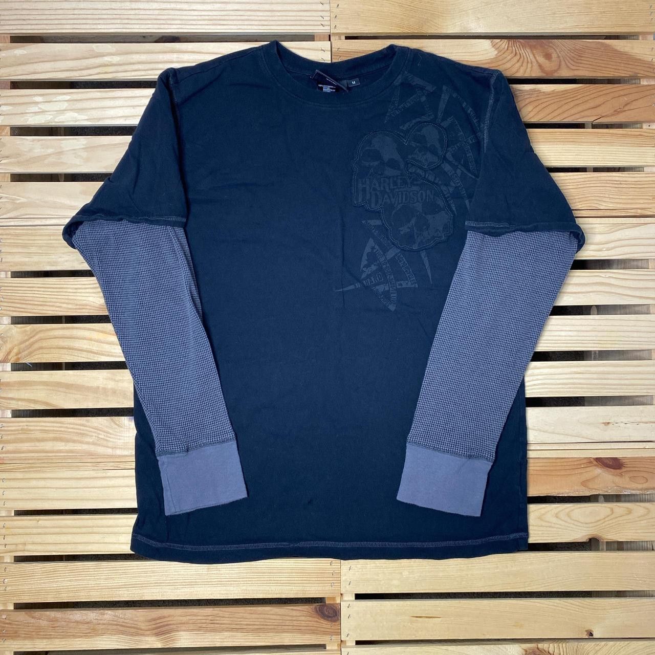 Harley Davidson Harley Davidson Black Cut & Sewn Y2K Thermal Tee Size Medium Size US M / EU 48-50 / 2 - 1 Thumbnail