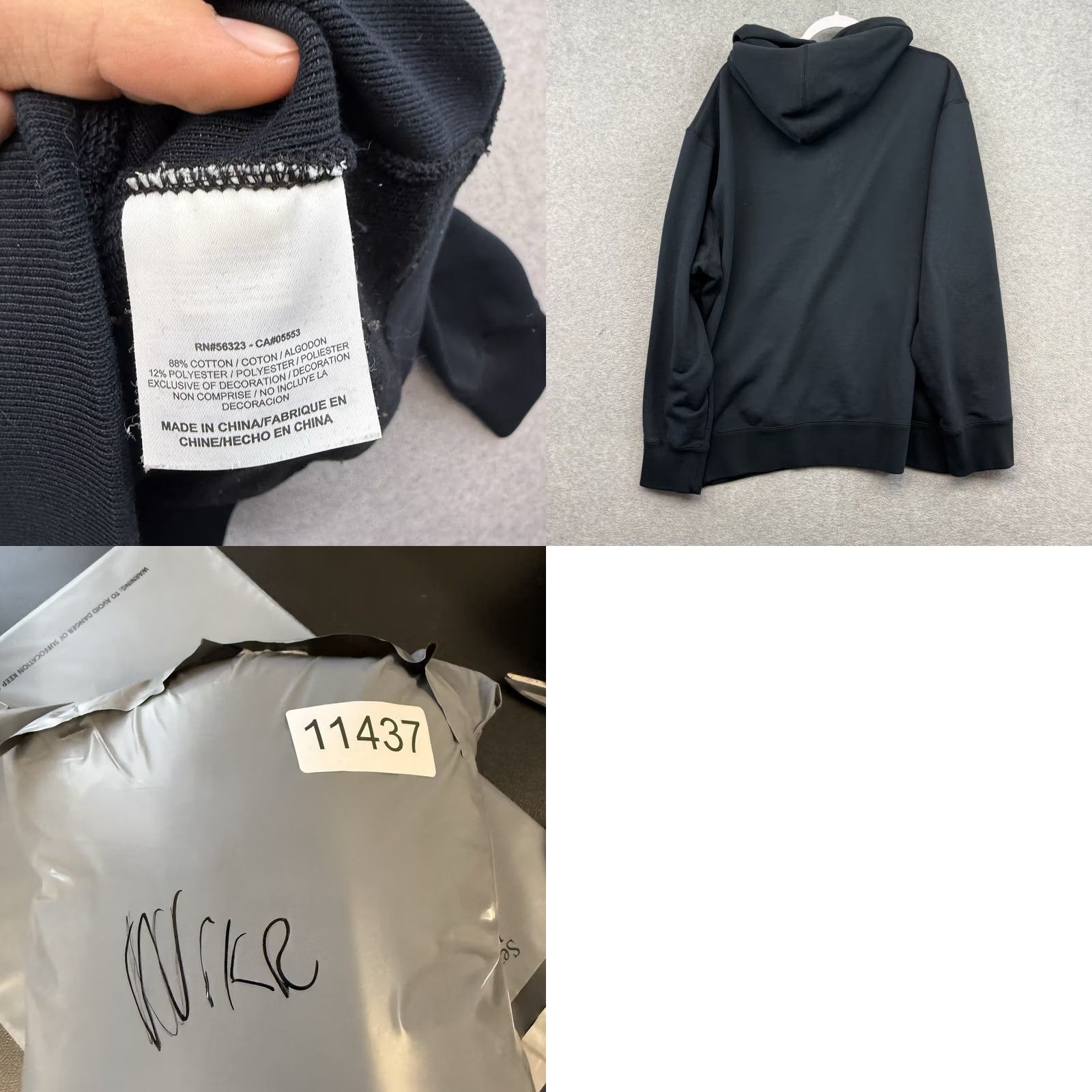 Nike VINTAGE Nike Full Zip Hoodie Black Silver Tag Embroidered XXL Hoodie Men Size US XXL / EU 58 / 5 - 8 Thumbnail