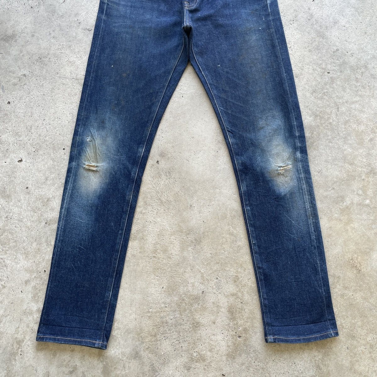 Japanese Brand W32💥 Vintage Japan Skinny Distressed Jeans Selvedge Pants Size US 32 / EU 48 - 4 Thumbnail
