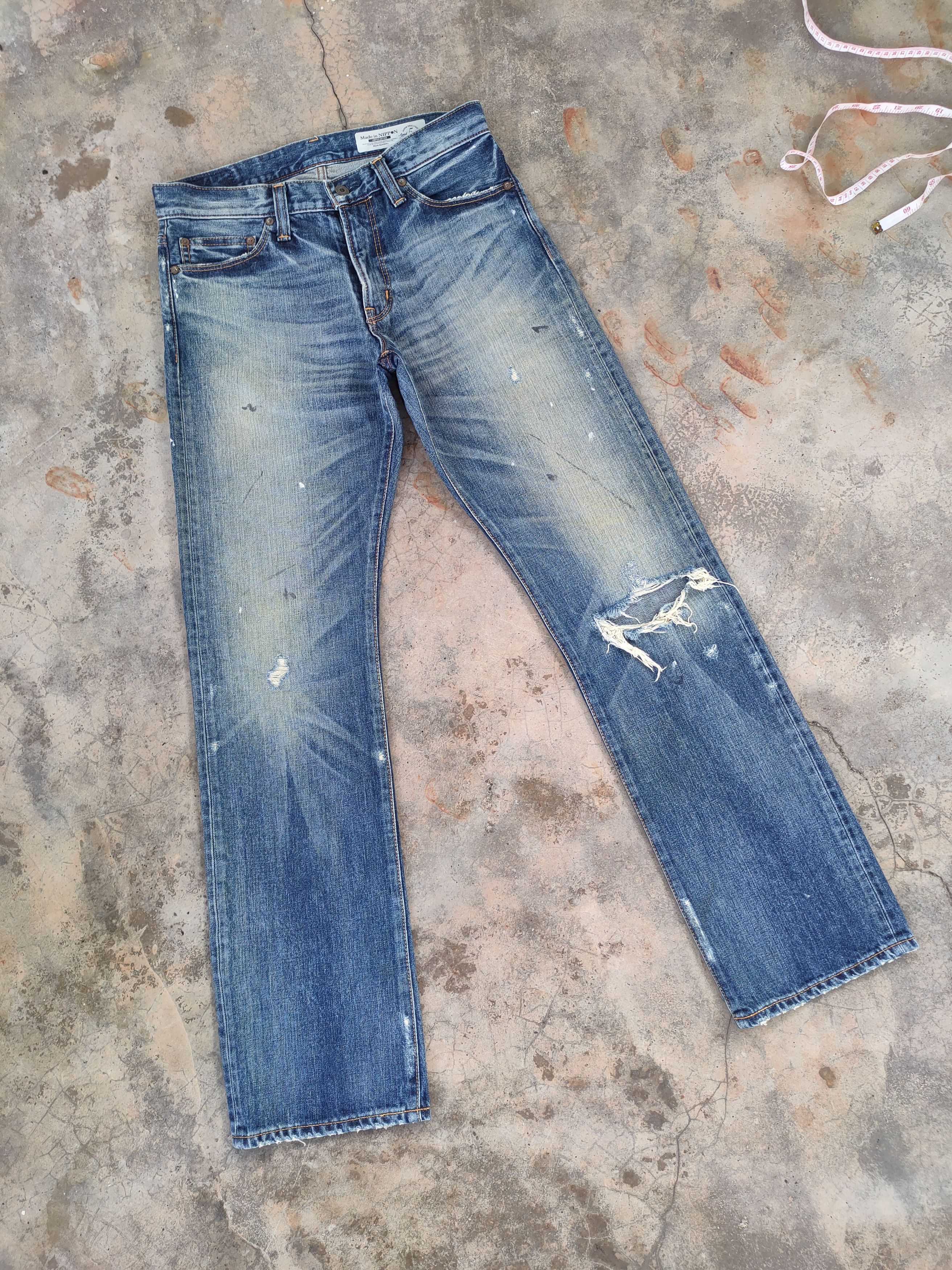 Japanese Brand W32 VINTAGE MADE IN NIPPON FADED DISTRESSED JEAN PANTS Size US 32 / EU 48 - 2 Thumbnail