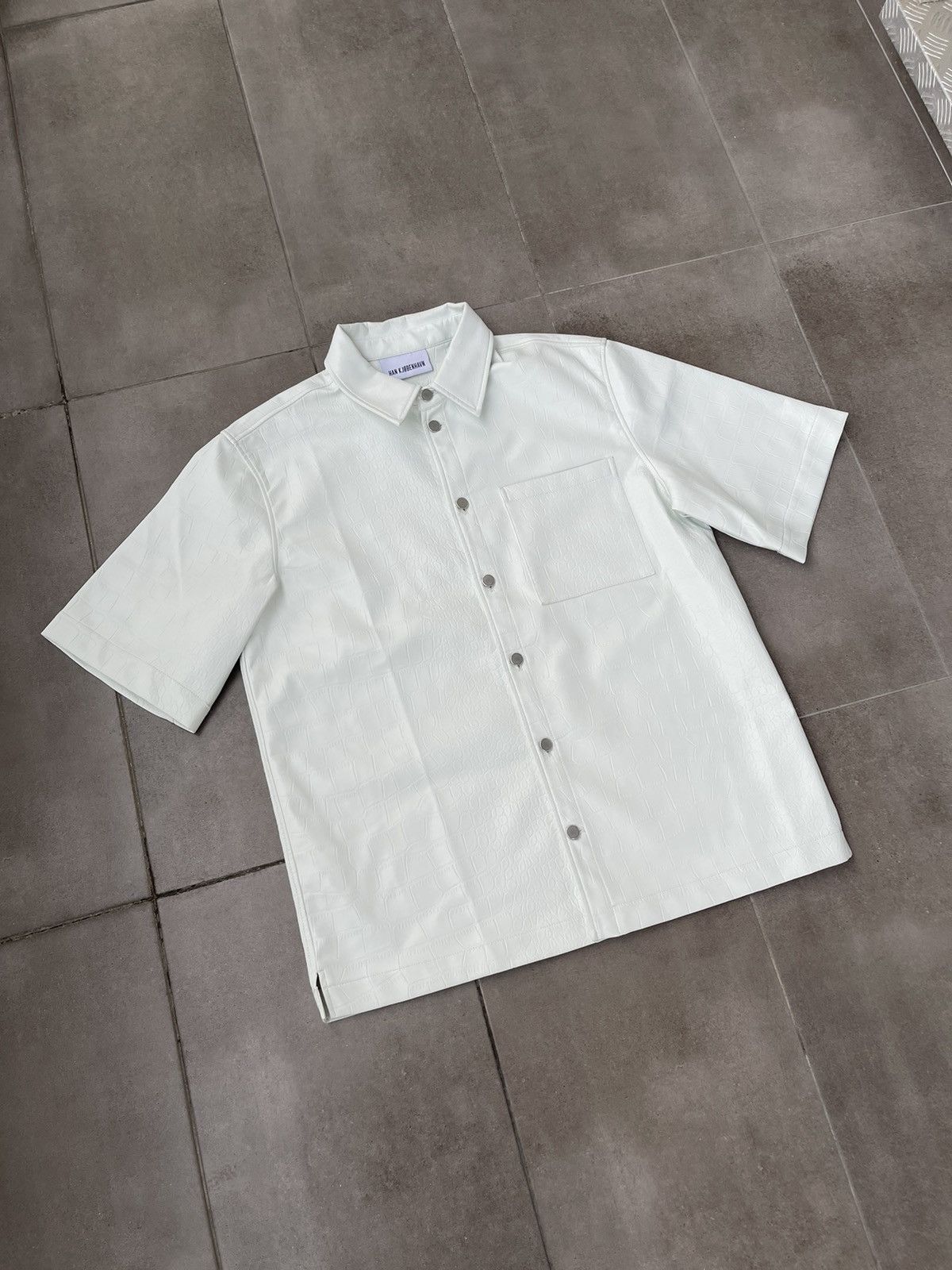Han Kjobenhavn !DS! SS21 Han Kjobenhavn White Croc Skin Summer Shirt Size US M / EU 48-50 / 2 - 7 Thumbnail
