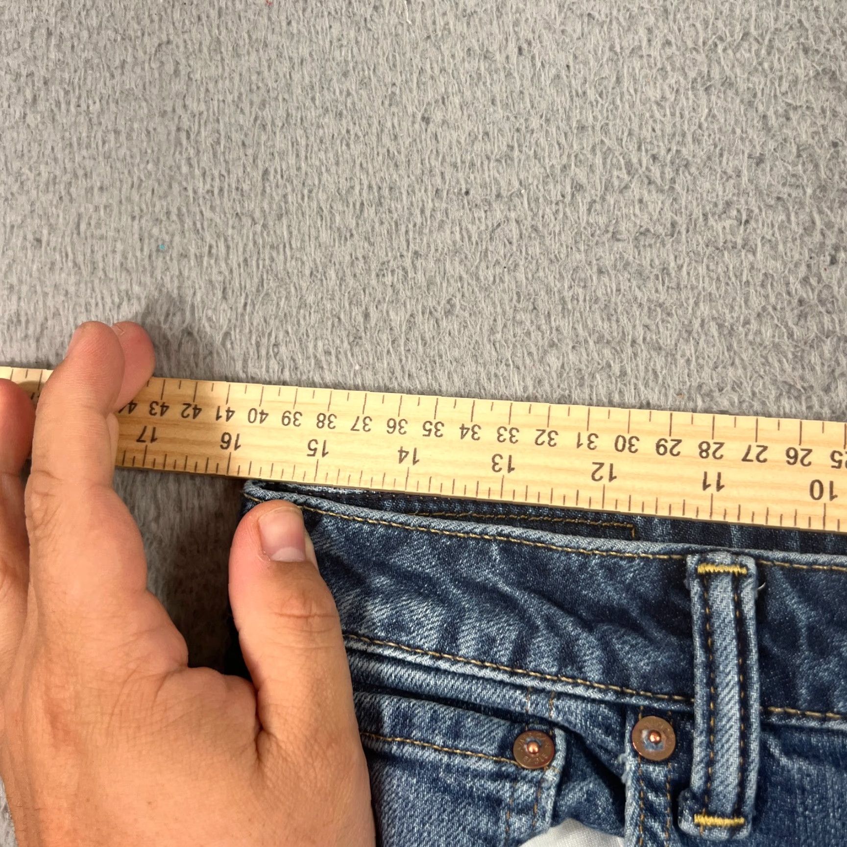 American Eagle Outfitters VINTAGE American Eagle Jeans Men's 30x31 Slim Skinny Denim Medium Wash Casual Pants Mens Size US 30 / EU 46 - 4 Thumbnail