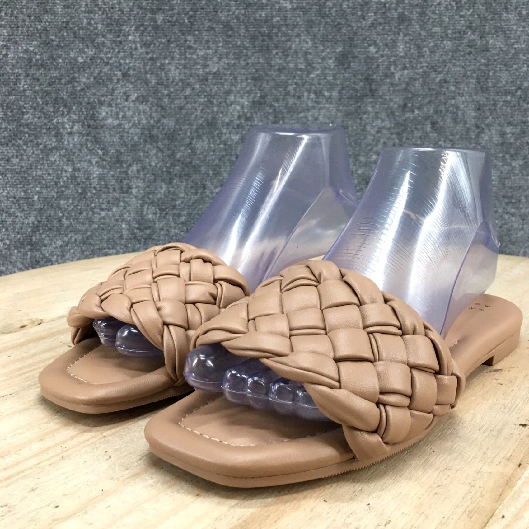 Vintage A New Day Sandals Womens 6 Casual Slip On Braided Flats Slide Brown Faux Leather Sandal Women Braided Flat Slide Brown Faux Leather Size US 6 / IT 36 - 5 Thumbnail