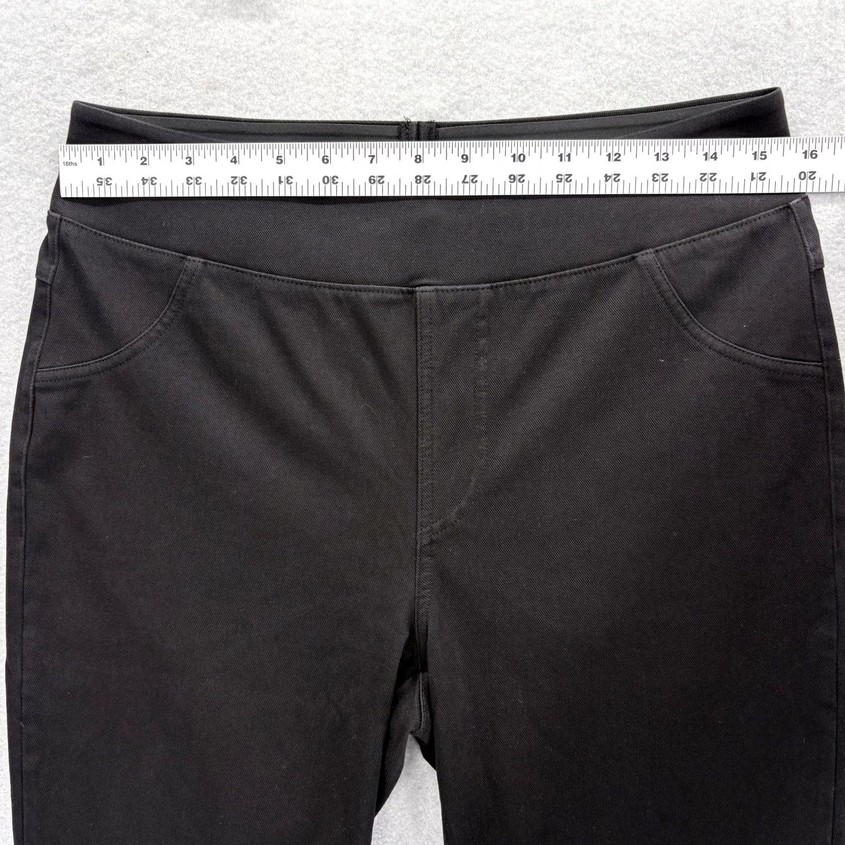 Vintage HALARA Leggings Womens L Black High Rise Twill Jegging Pockets NWT Size 36" / US 14 / IT 50 - 5 Thumbnail