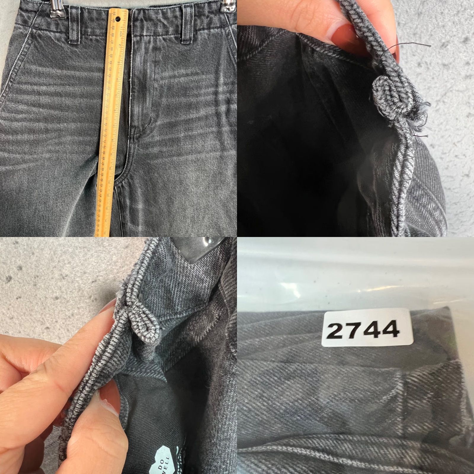 Madewell Madewell Jeans Cropped Wide-Leg Washed Black Denim Size 26 Womens Size 26" / US 2 / IT 38 - 8 Thumbnail