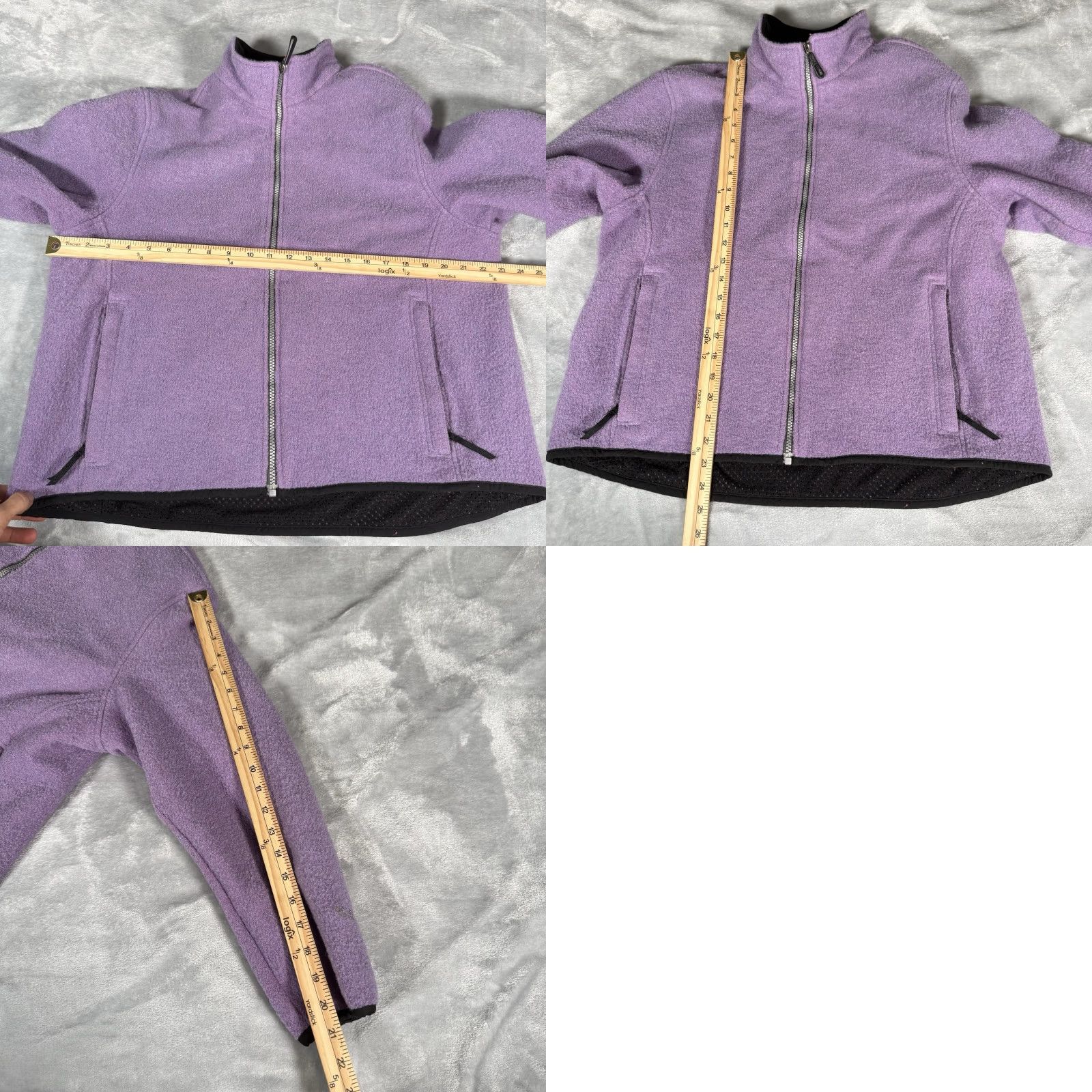 Vintage VINTAGE Woolrich Jacket Womens XL Purple Fleece Full Zip Technowool Size XL / US 12-14 / IT 48-50 - 8 Thumbnail