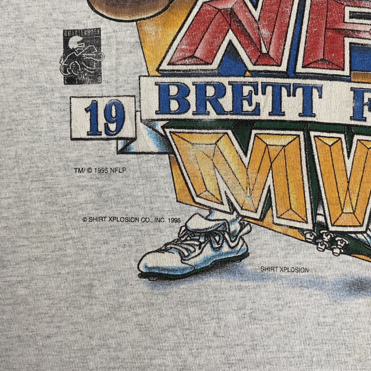 NFL Vintage 1995 Green Bay Packers Brett Favre NFL Graphic Tee Size US XL / EU 56 / 4 - 8 Thumbnail