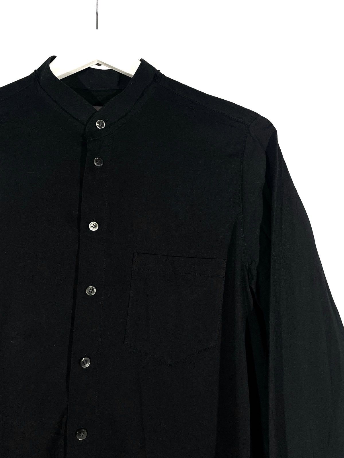 Japanese Brand Extended Long Over Black Shirt Men Size L Made In Japan Size US L / EU 52-54 / 3 - 3 Thumbnail