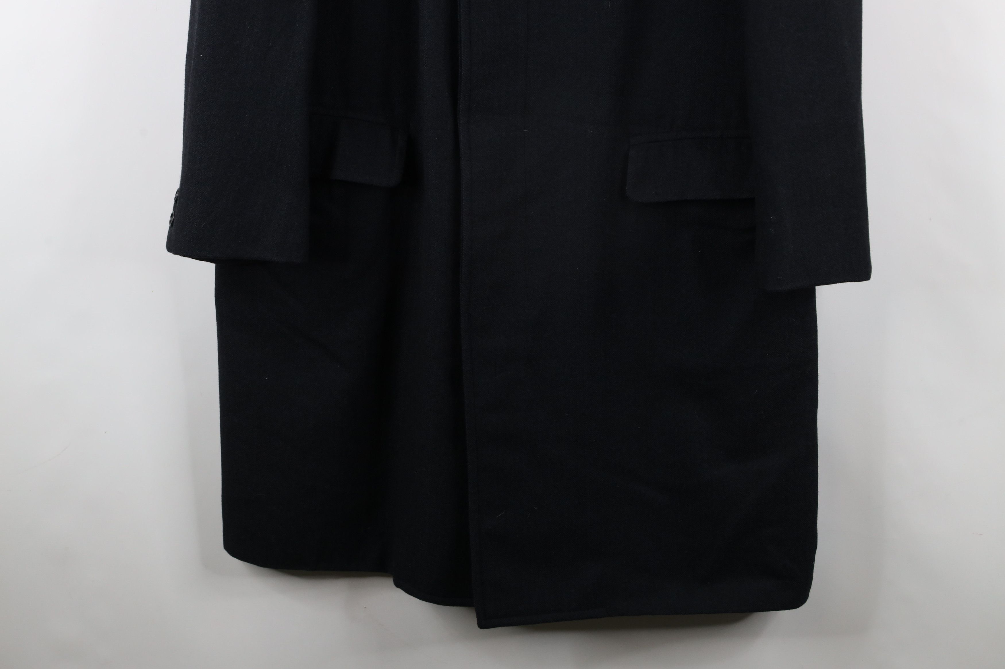Vintage Vintage 90s Wool Herringbone Overcoat Jacket Gray USA Size US XXL / EU 58 / 5 - 3 Thumbnail