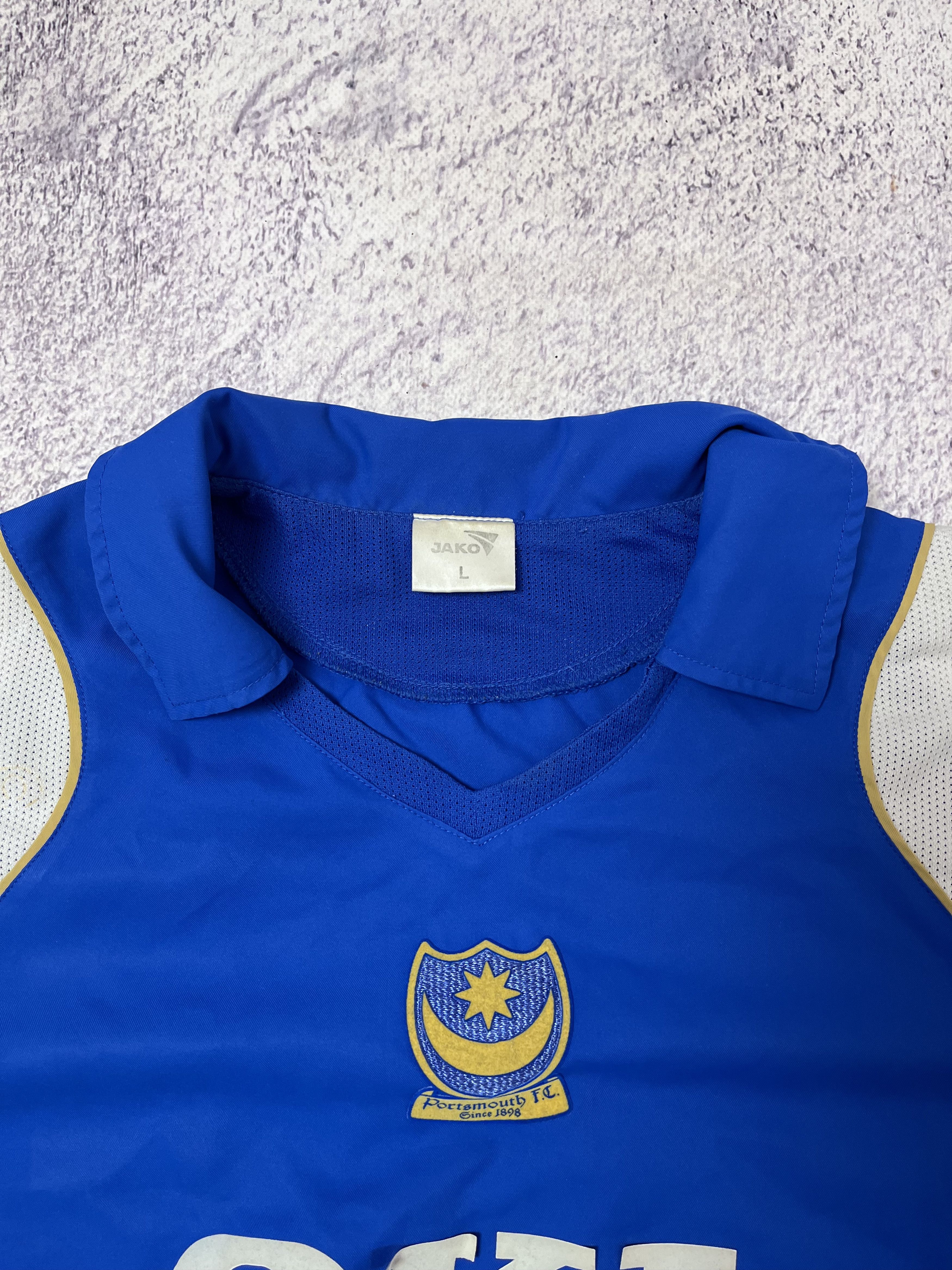 Vintage Mens vintage soccer jersey Jako Portsmouth 2006/07 size l Size US L / EU 52-54 / 3 - 8 Thumbnail