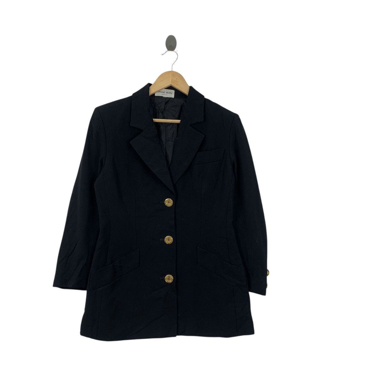Hanae Mori Vintage HANAE MORI PAIRS Collection Gold Button Up Coat Size S / US 4 / IT 40 - 3 Thumbnail