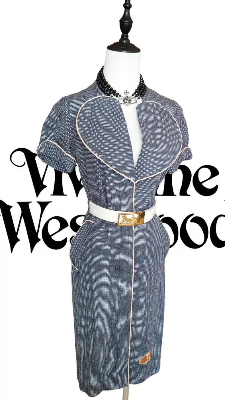 Vivienne Westwood Vivienne Westwood Love lead blue and white checkered dress Size XS / US 0-2 / IT 36-38 - 2 Thumbnail