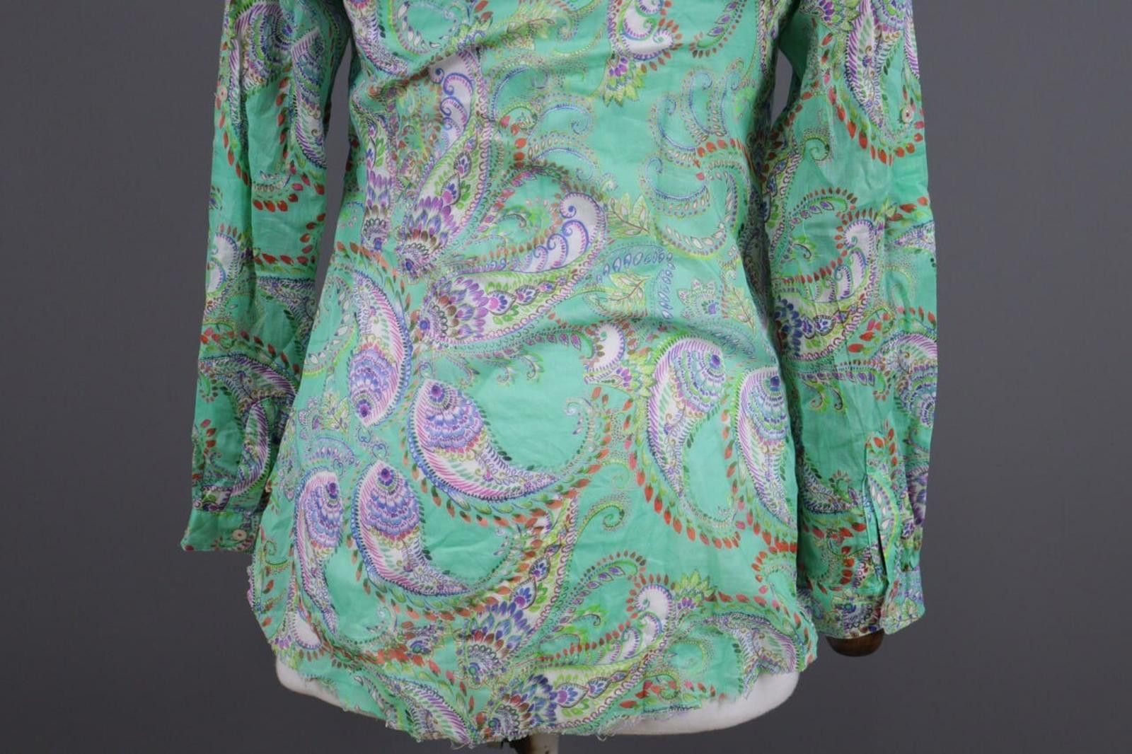 Heliot Emil Emily Van Den Bergh Green Paisley Blouse Shirt Size 36 Size M / US 6-8 / IT 42-44 - 9 Thumbnail