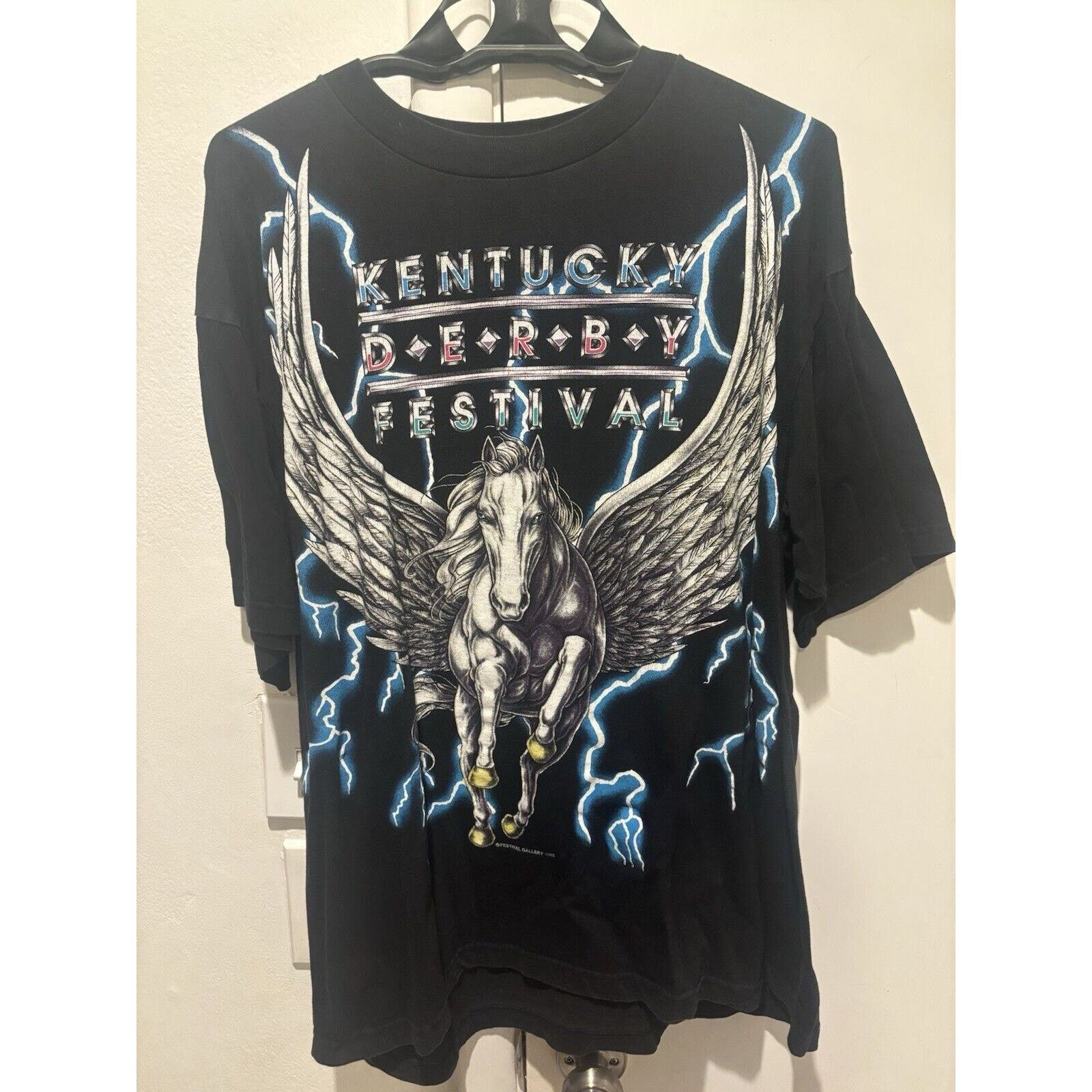 Vintage American Thunder Kentucky Derby Pegasus Shirt Xl