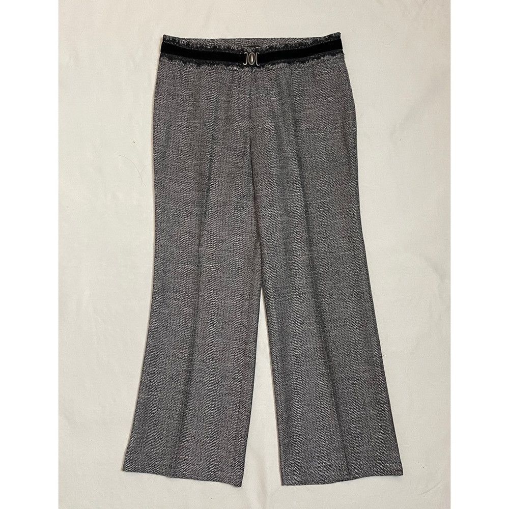 Other Penta Herringbone Grey Velvet Lace Waist Detail Pants Size Size 36" / US 14 / IT 50 - 1 Thumbnail