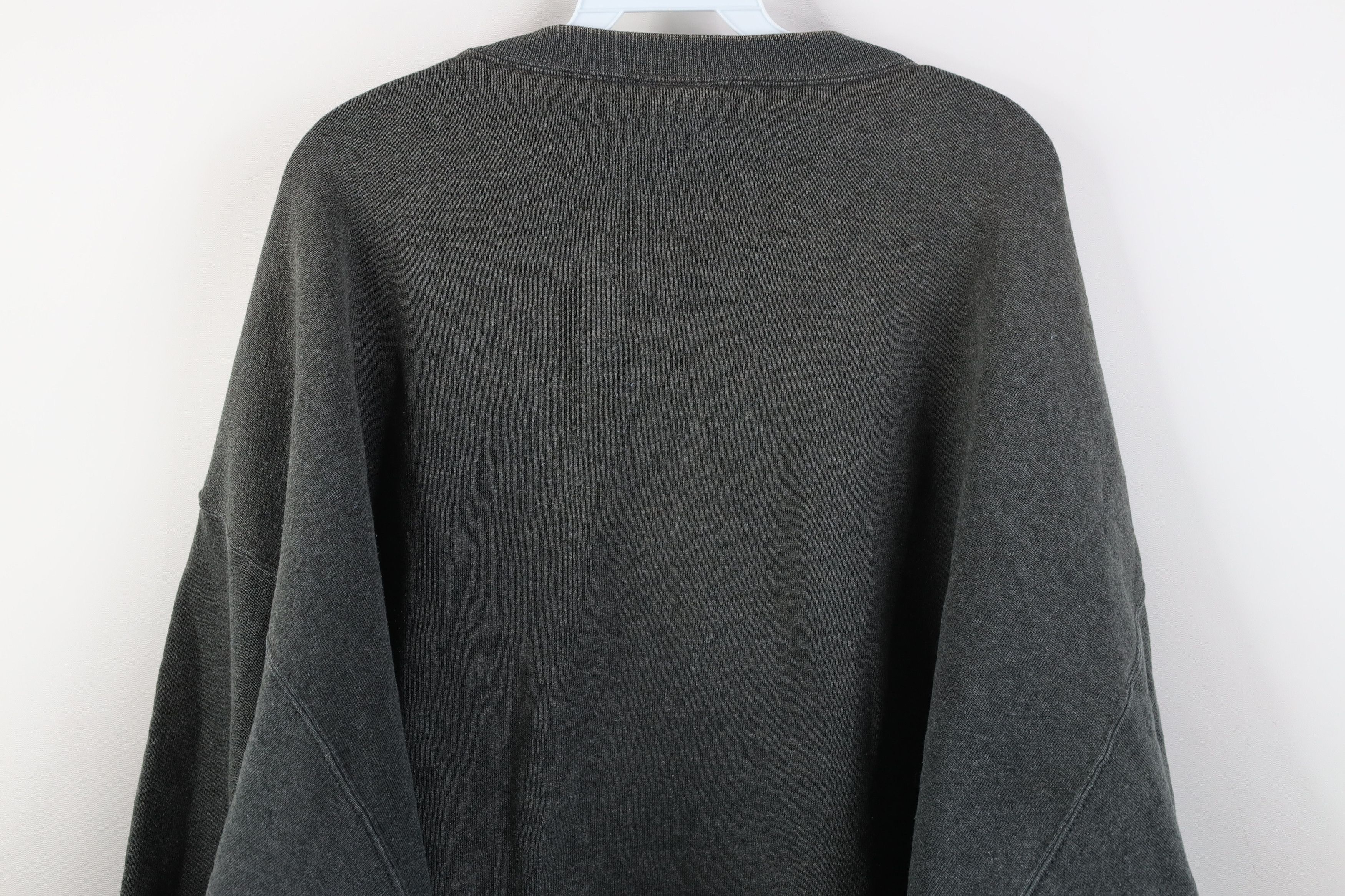 Vintage Vintage 90s Streetwear Blank Crewneck Sweatshirt Gray USA Size US XXL / EU 58 / 5 - 13 Thumbnail