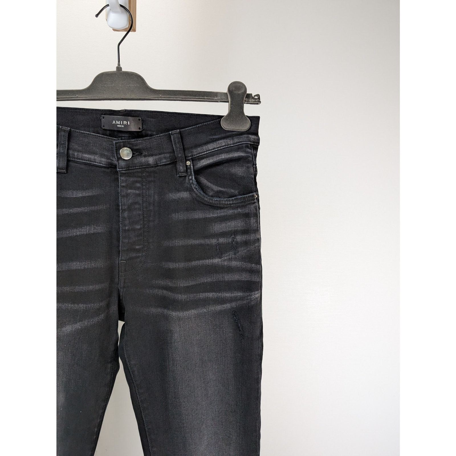 Amiri o1rshd1 Wes Lang Reaper Logo Jean in Aged Black Size US 32 / EU 48 - 5 Thumbnail
