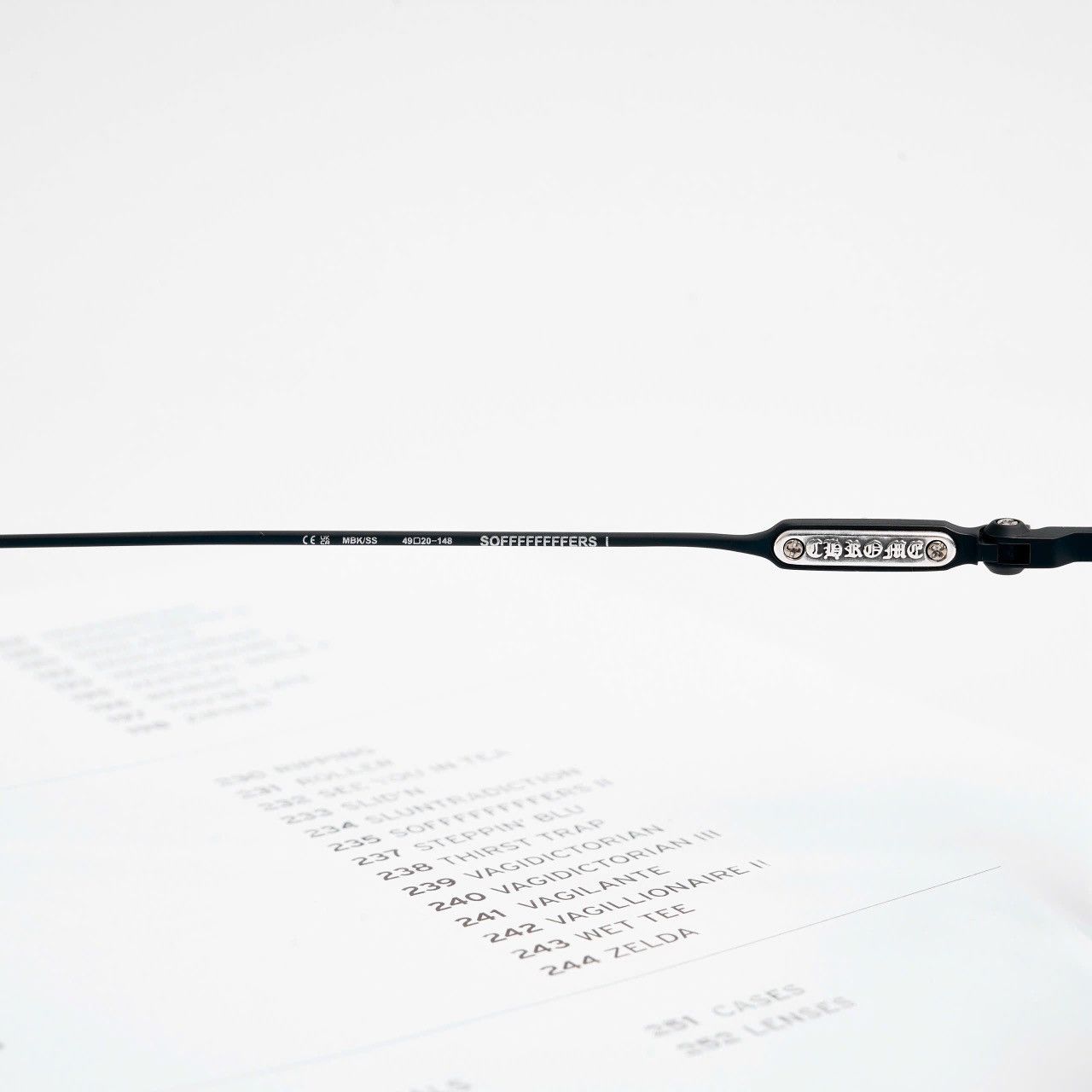 Chrome Hearts CHROME HEARTS SOFFFFFFFFERS I MATTE BLACK/SHINY SILVER GLASSES Size ONE SIZE - 5 Thumbnail