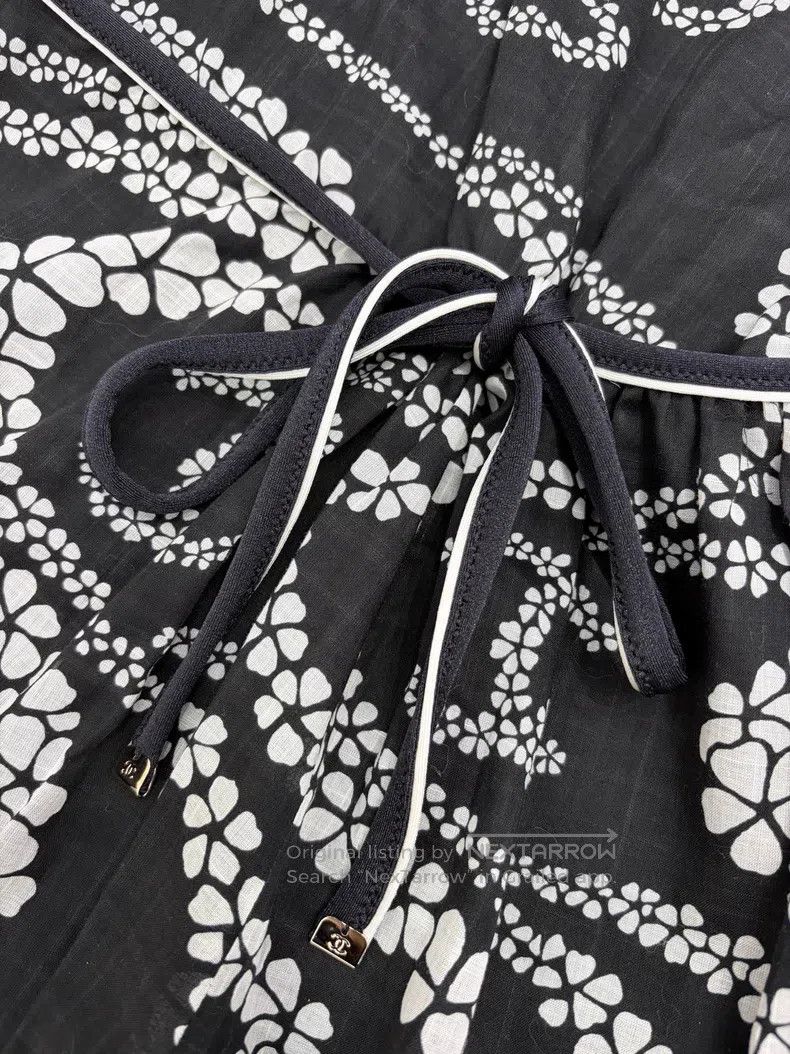 Chanel Chanel Beach Series Black and White Printed Dress Size XXS / US 00 / IT 34 - 3 Thumbnail