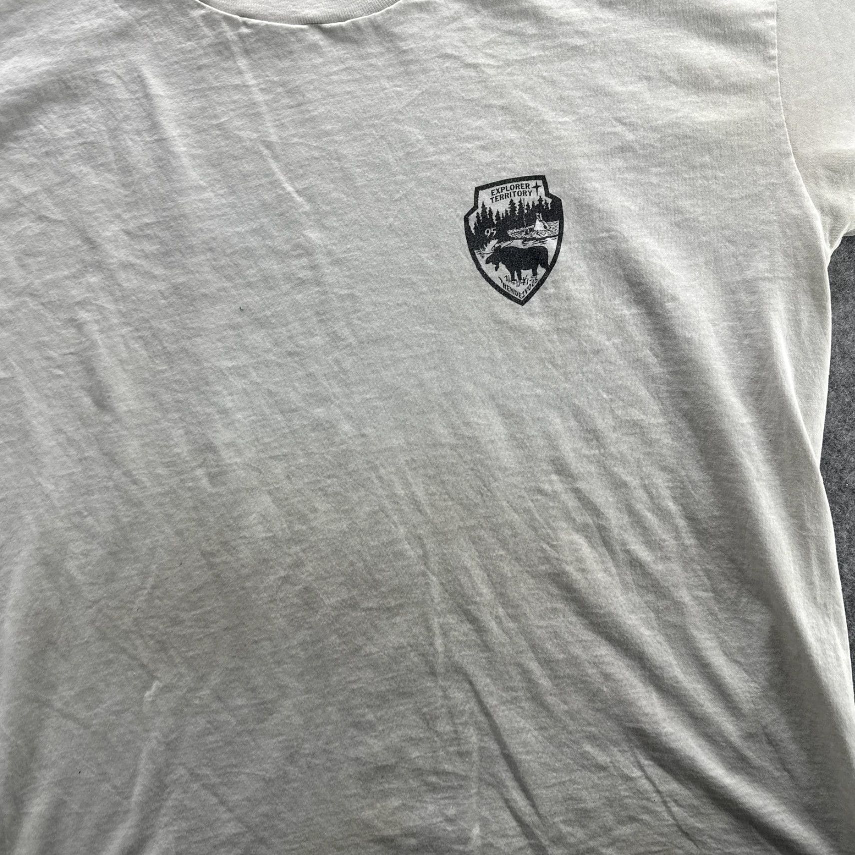 Hanes VINTAGE Hanes Explorer Territory Shirt Mens XL White Moose Badge Graphic Outdoors 90s Tee Size US XL / EU 56 / 4 - 5 Thumbnail
