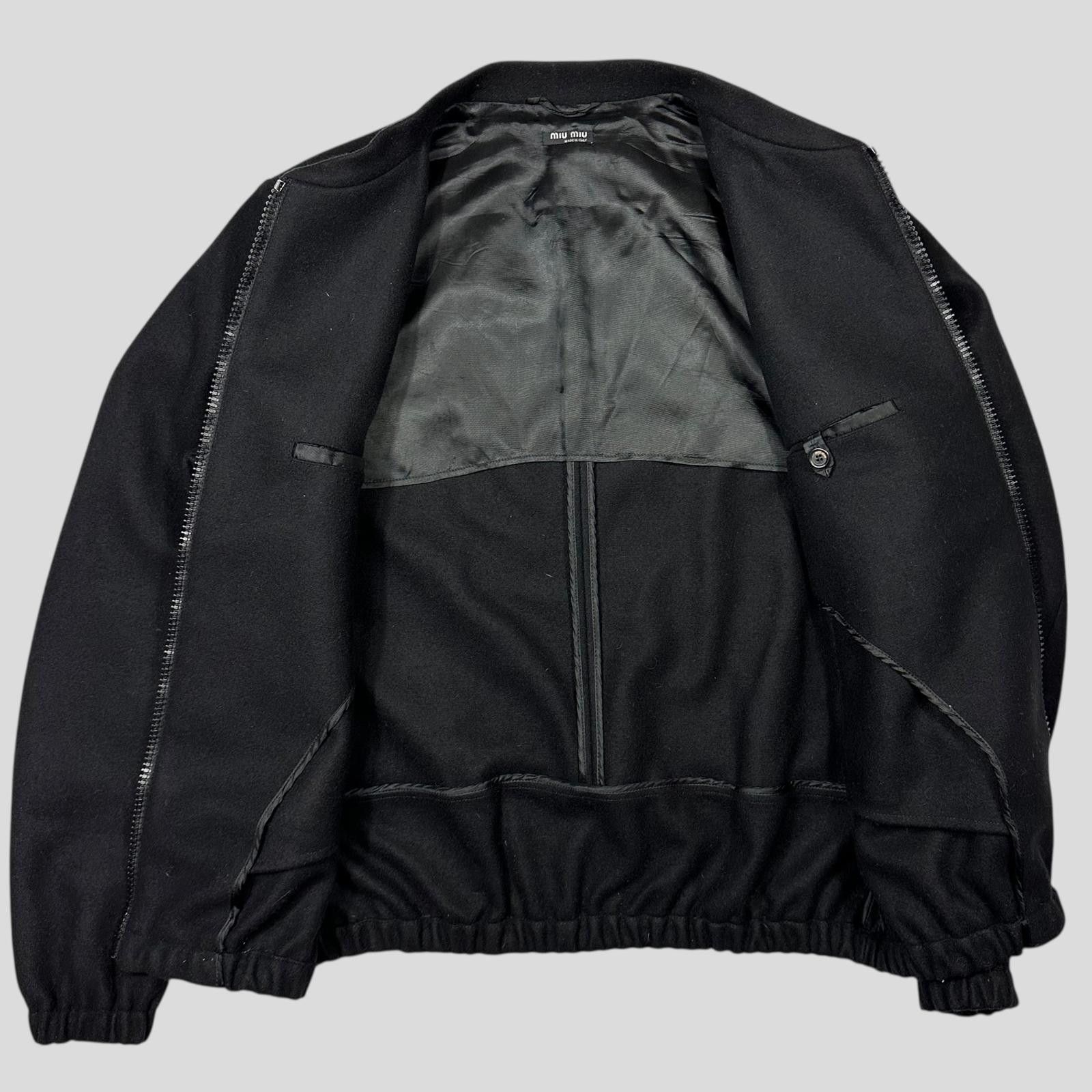 Miu Miu Miu Miu 2008 Wool & Nylon Boxy Bomber Jacket - IT48 (M/L) Size US M / EU 48-50 / 2 - 2 Thumbnail