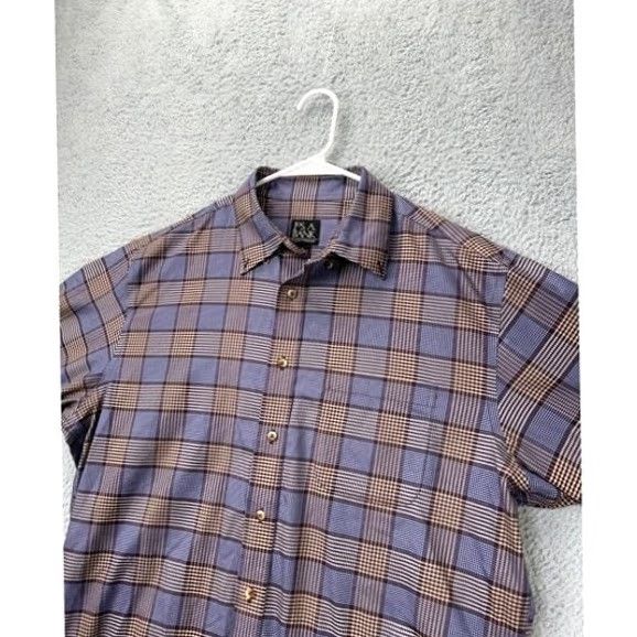 Jos. A. Bank Jos. A. Bank Shirt Mens Large Travelers Collection Multi Glen Check Button Down Shirt Size US L / EU 52-54 / 3 - 5 Thumbnail