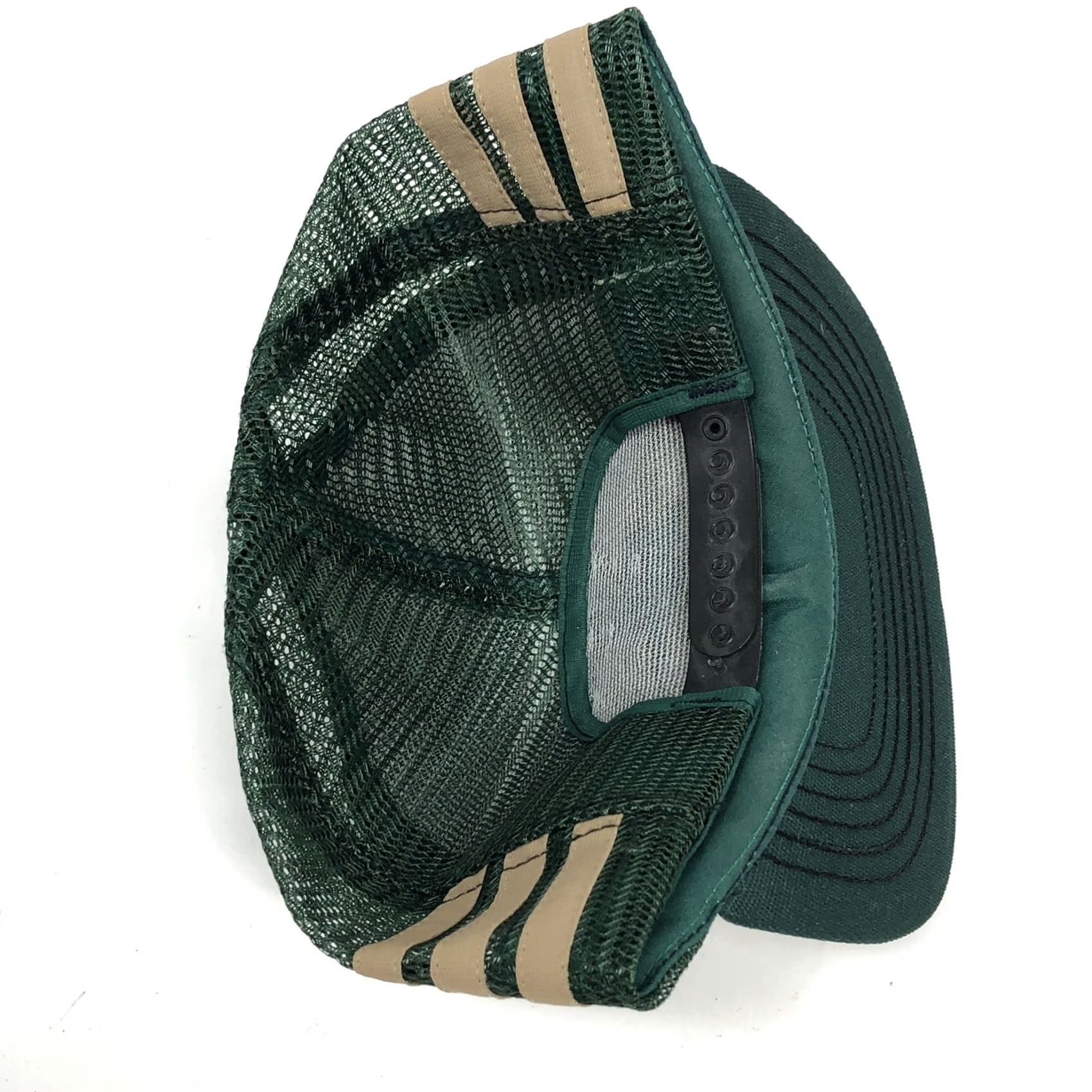 Vintage VINTAGE Federal Bank 3 Stripe Trucker Hat Cap Snap Back Green 80s USA Side Mens Size ONE SIZE - 4 Thumbnail