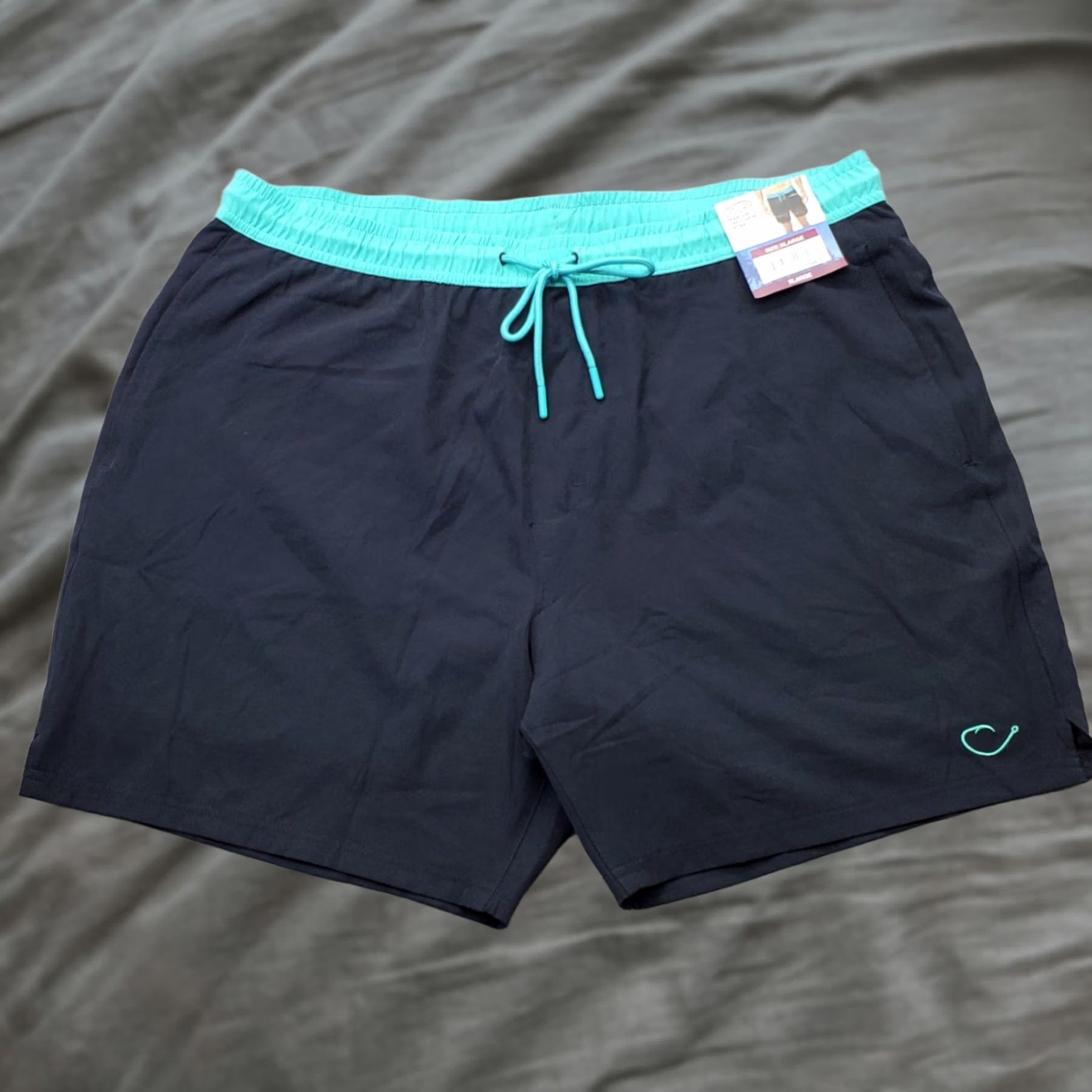 Vintage Reel Life Branson Swim Trunks Mens XL Multi Lined Quick Dry Elastic Waistband Size US 36 / EU 52 - 1 Thumbnail