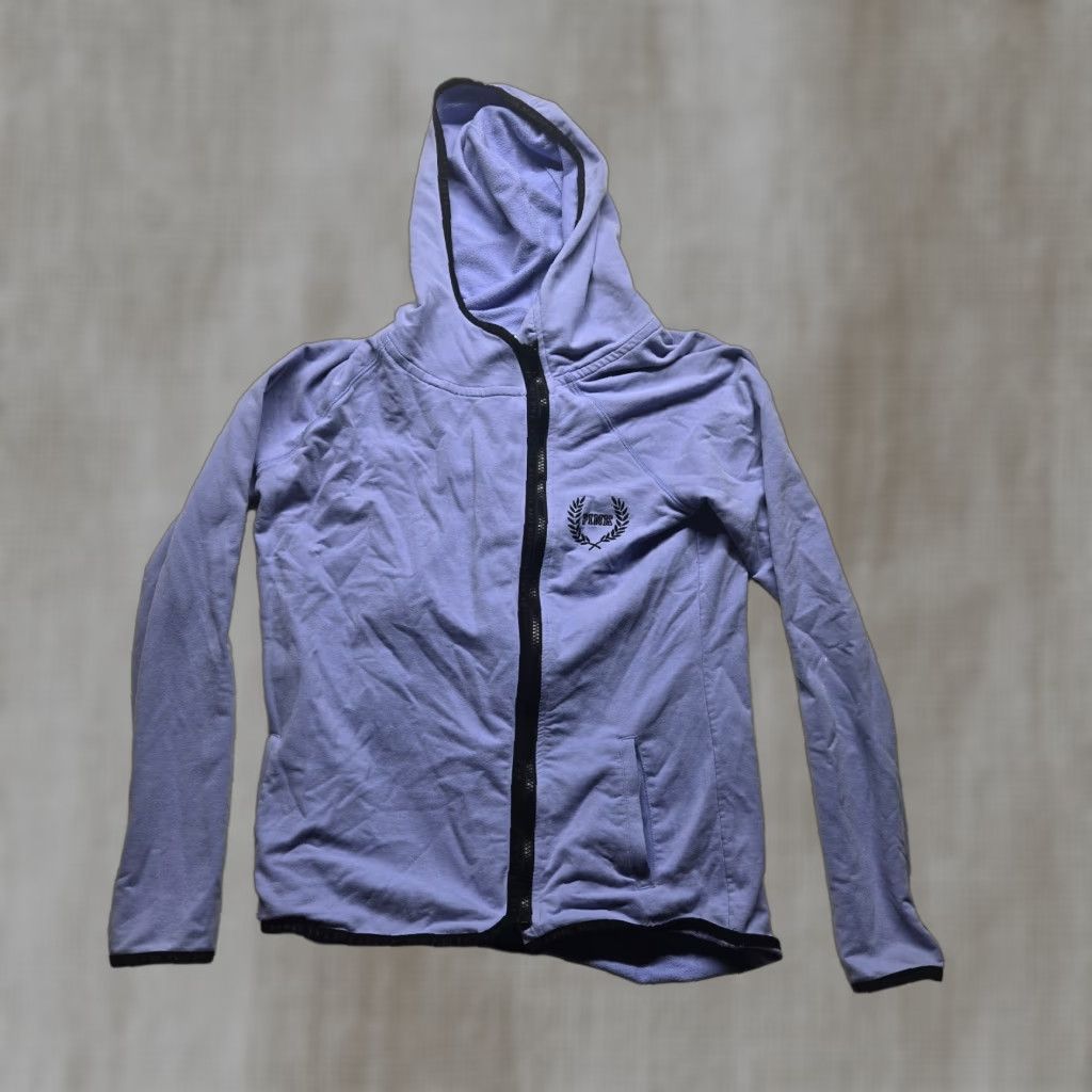 Victoria's Secret Victoria's Secret PINK Hoodie Full Zip Blue Women's S Small Regular Fit Coat Sweater Jacket Activewear Winter Fall Spring Logo Zip Front Crew Neck Size S / US 4 / IT 40 - 1 Thumbnail