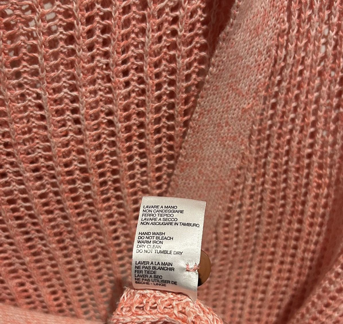 Roberto Collina Roberto Collina Pink Hooded Cardigan Open Knit Linen Size M Size M / US 6-8 / IT 42-44 - 19 Thumbnail