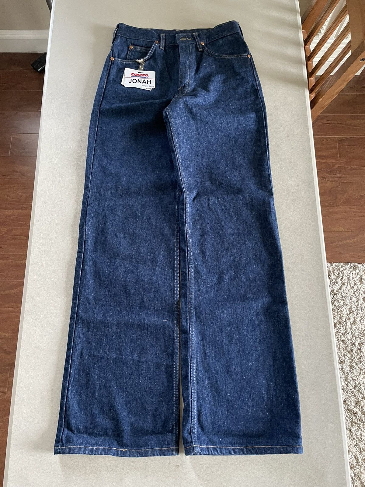 Other Vintage 80’s Big Blue Wide Leg Indigo Blue Denim Jeans Size US 31 - 2 Thumbnail