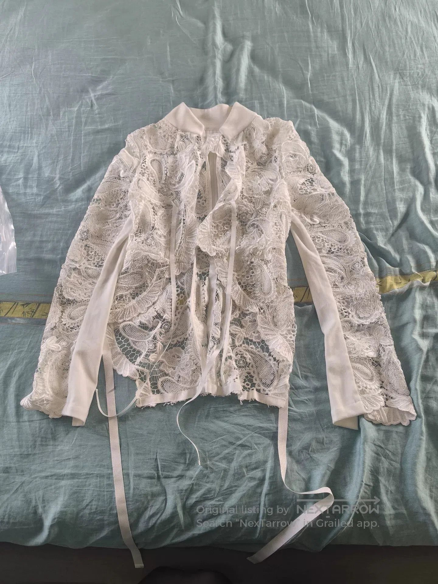 Ann Demeulemeester Ann Demeulemeester White Ribbon Jacket. Size M / US 6-8 / IT 42-44 - 4 Thumbnail